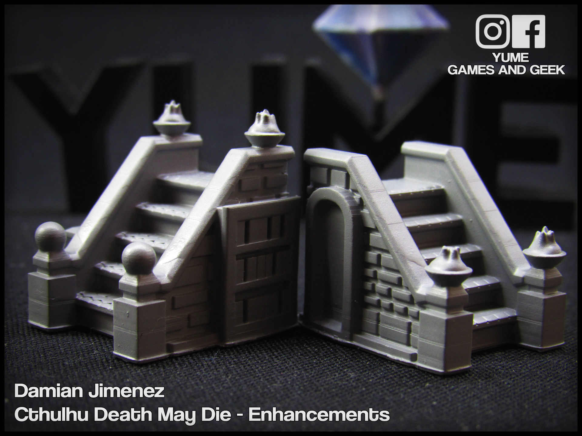 Stairs for board games Cthulhu Death May Die or GloomHaven 3D print model_19