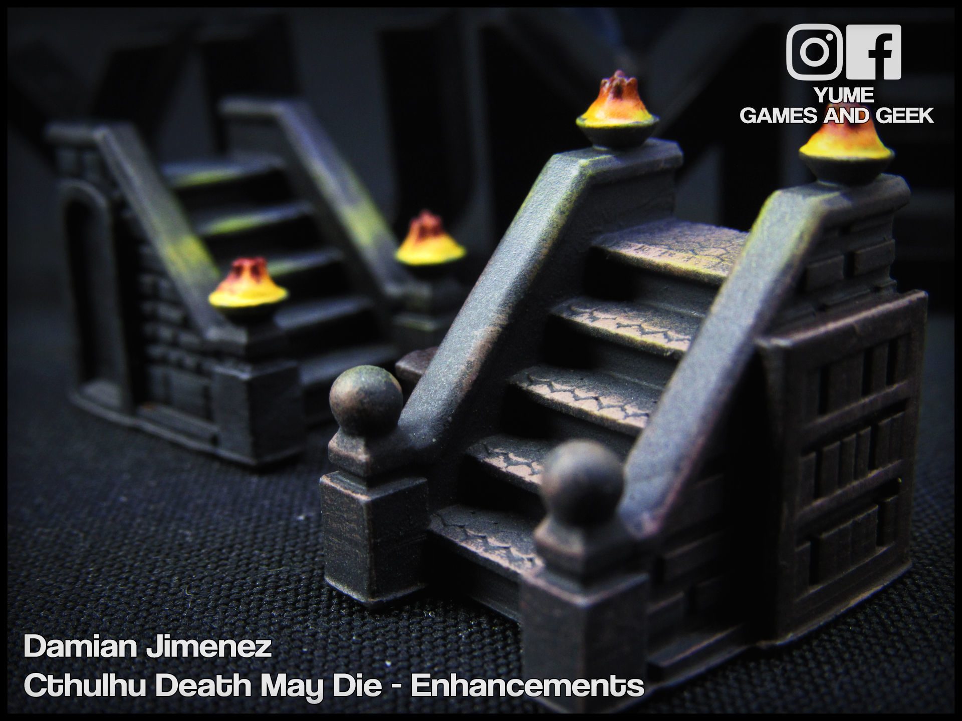 Stairs for board games Cthulhu Death May Die or GloomHaven 3D print model_11