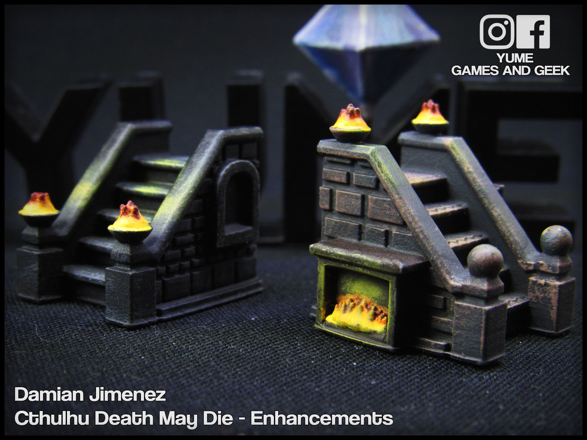 Stairs for board games Cthulhu Death May Die or GloomHaven 3D print model_10