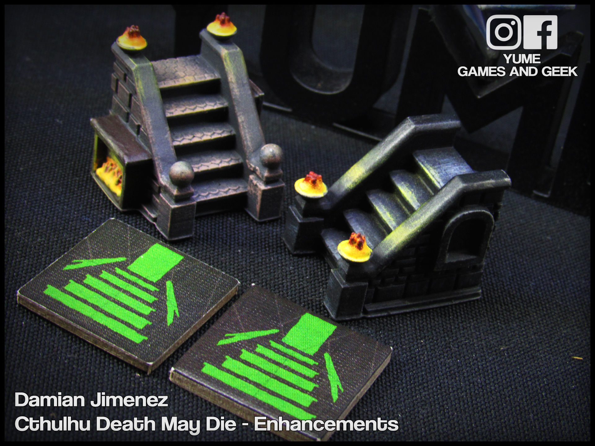 Stairs for board games Cthulhu Death May Die or GloomHaven 3D print model_7