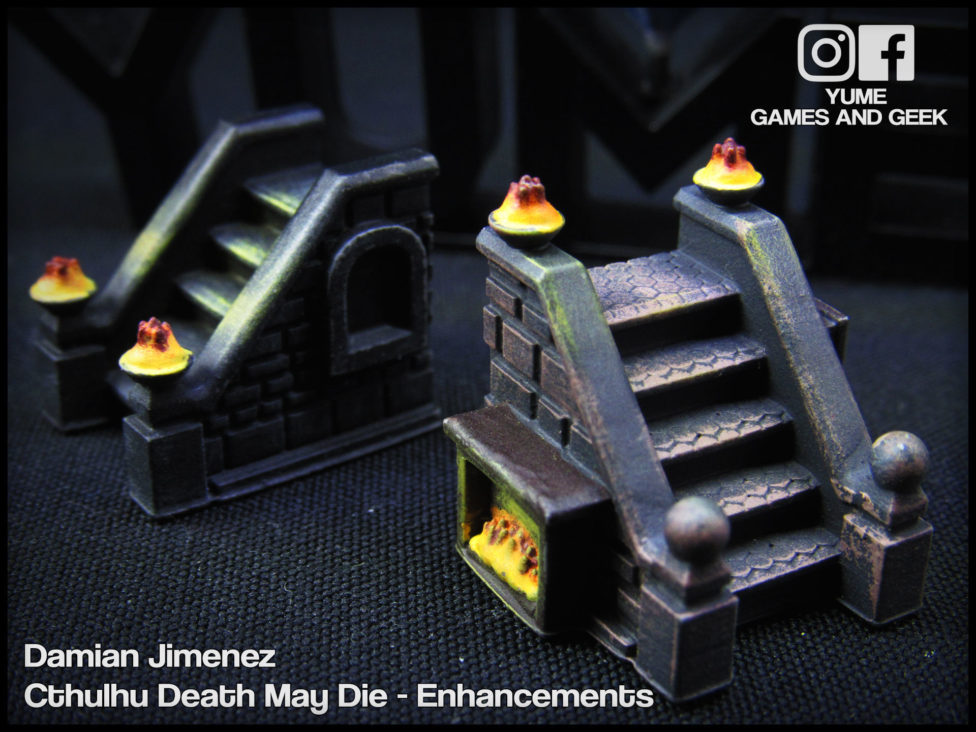 Stairs for board games Cthulhu Death May Die or GloomHaven 3D print model_14