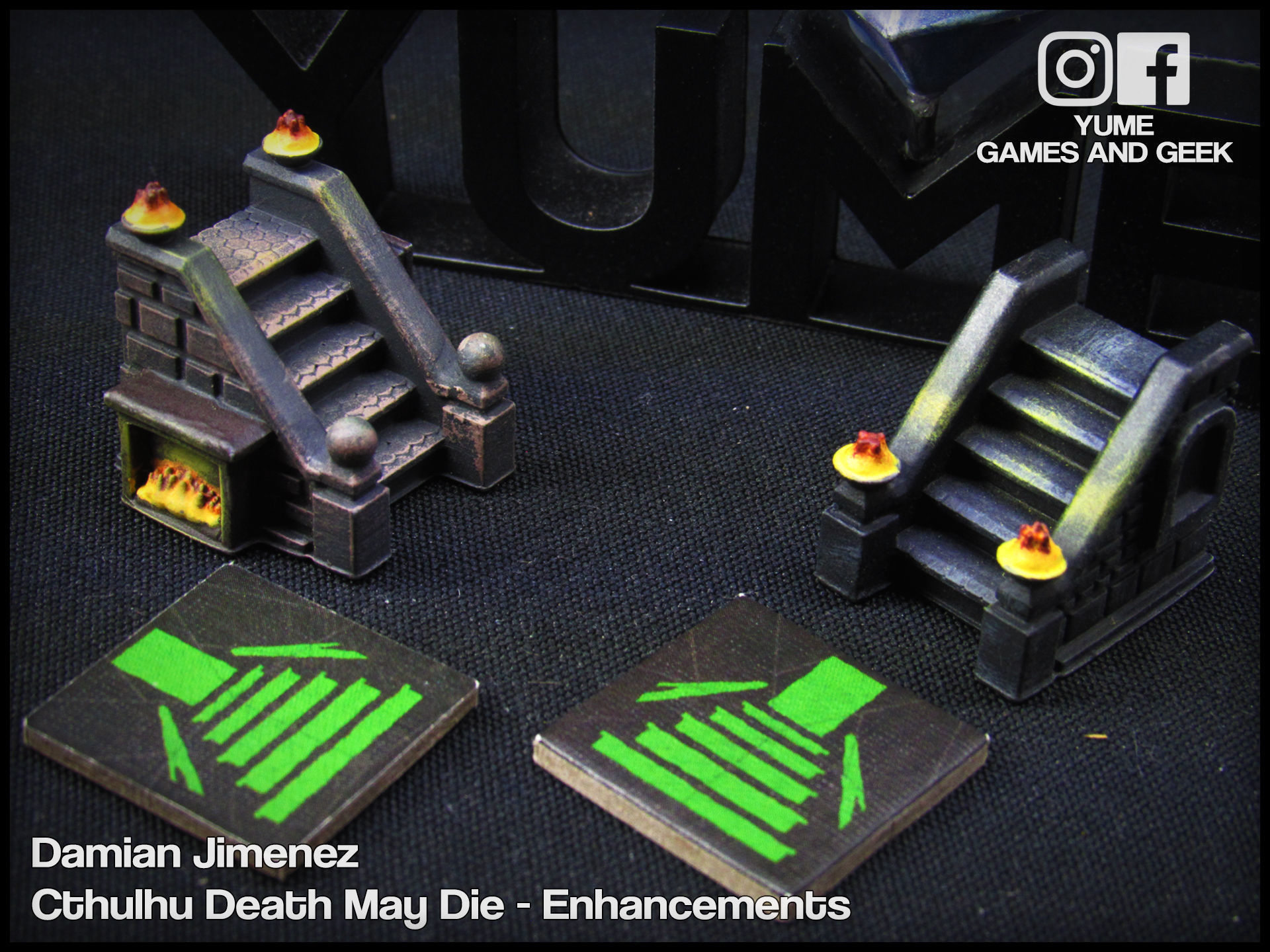 Stairs for board games Cthulhu Death May Die or GloomHaven 3D print model_6