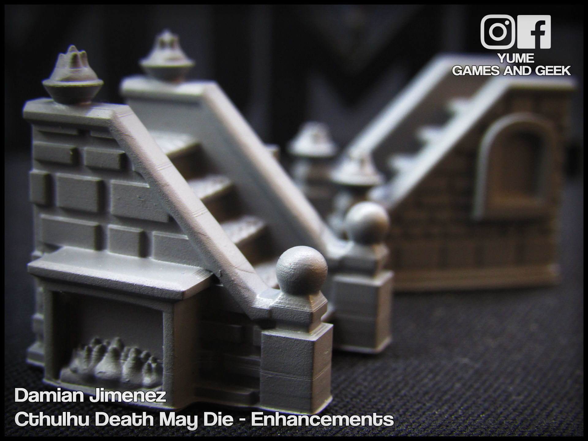 Stairs for board games Cthulhu Death May Die or GloomHaven 3D print model_16