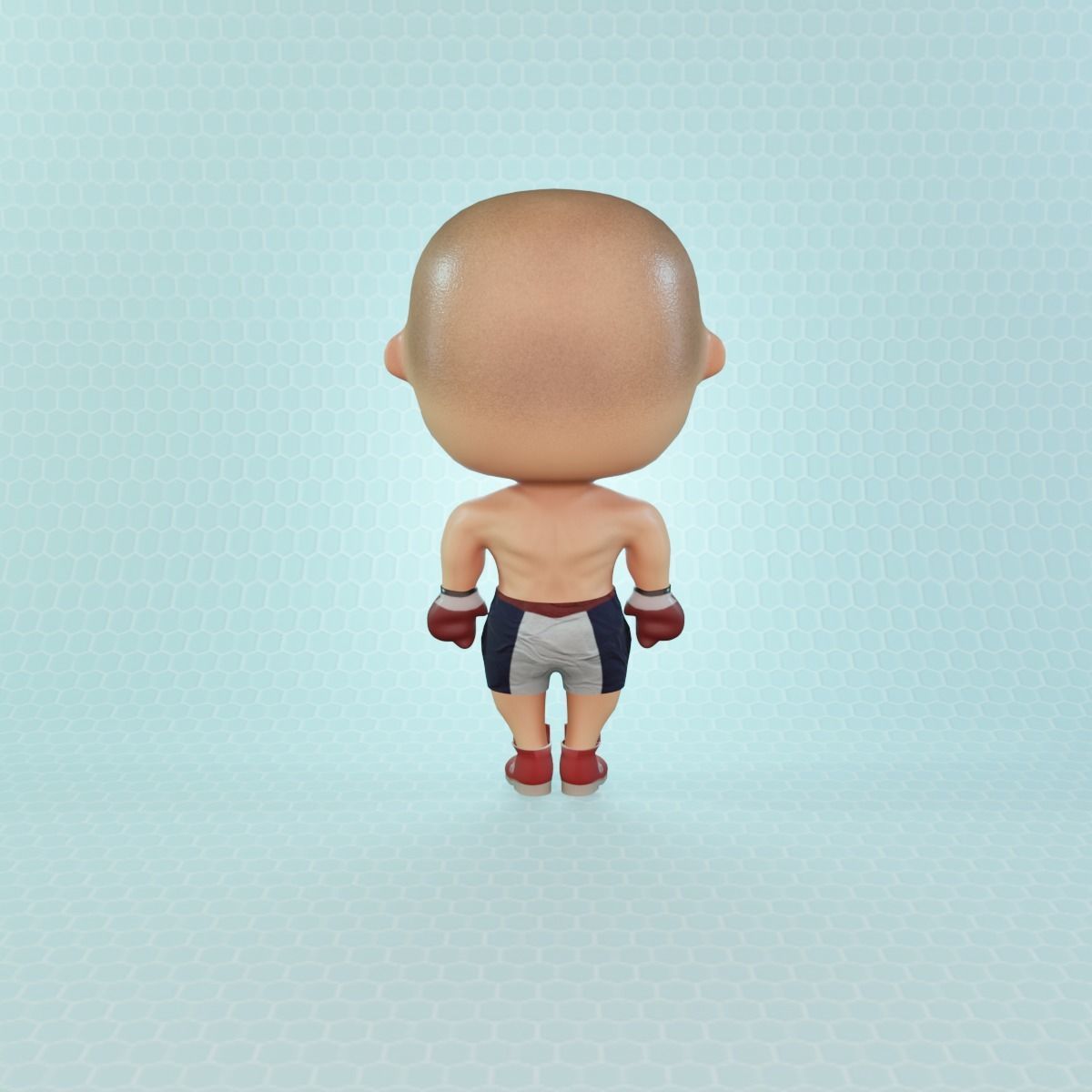 Civilian Boxer Man Low-poly 3D model_3