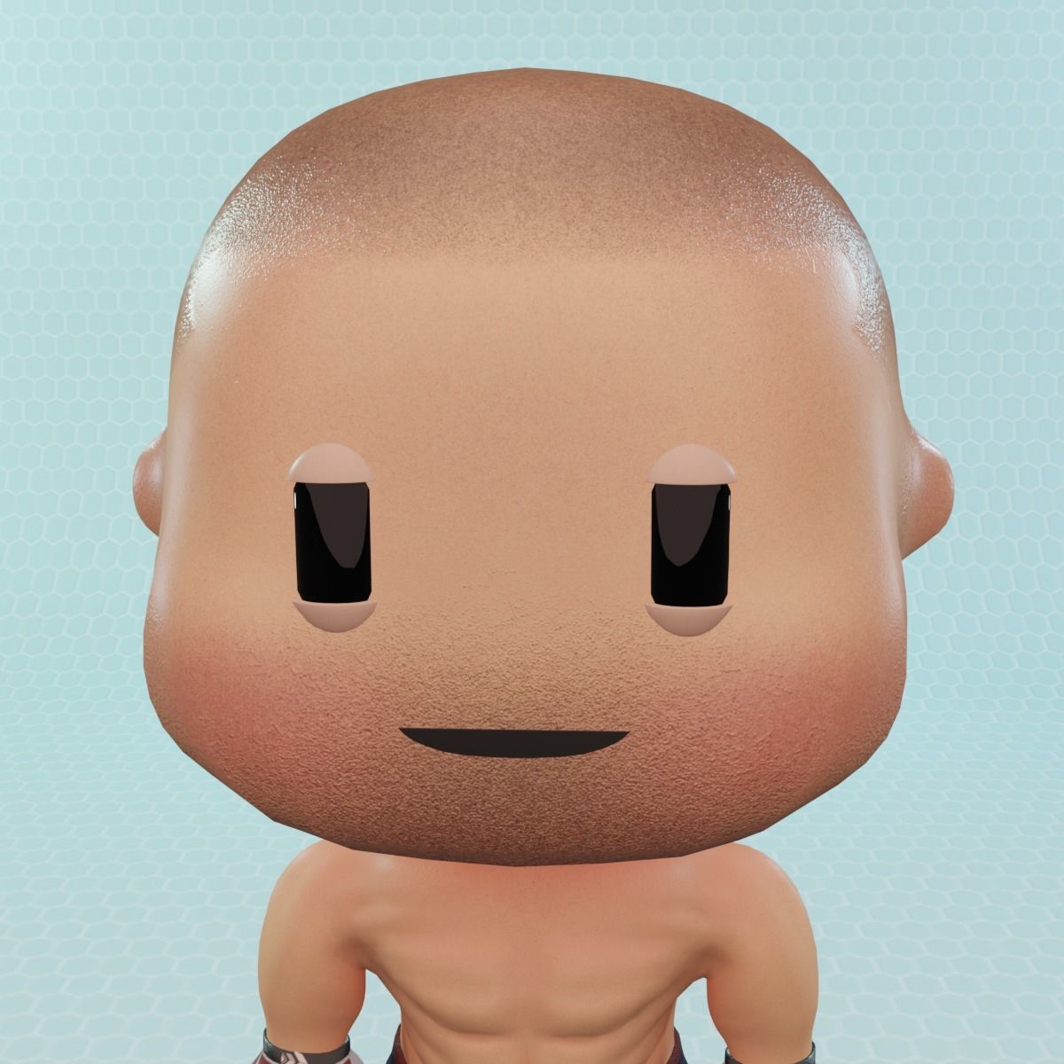 Civilian Boxer Man Low-poly 3D model_11