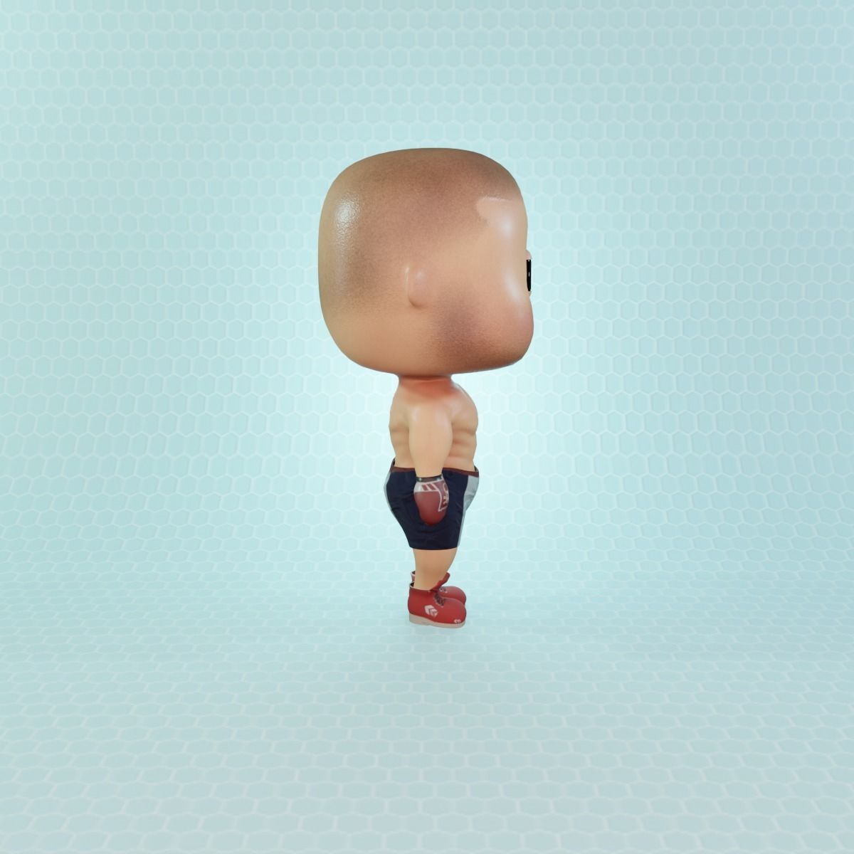 Civilian Boxer Man Low-poly 3D model_6
