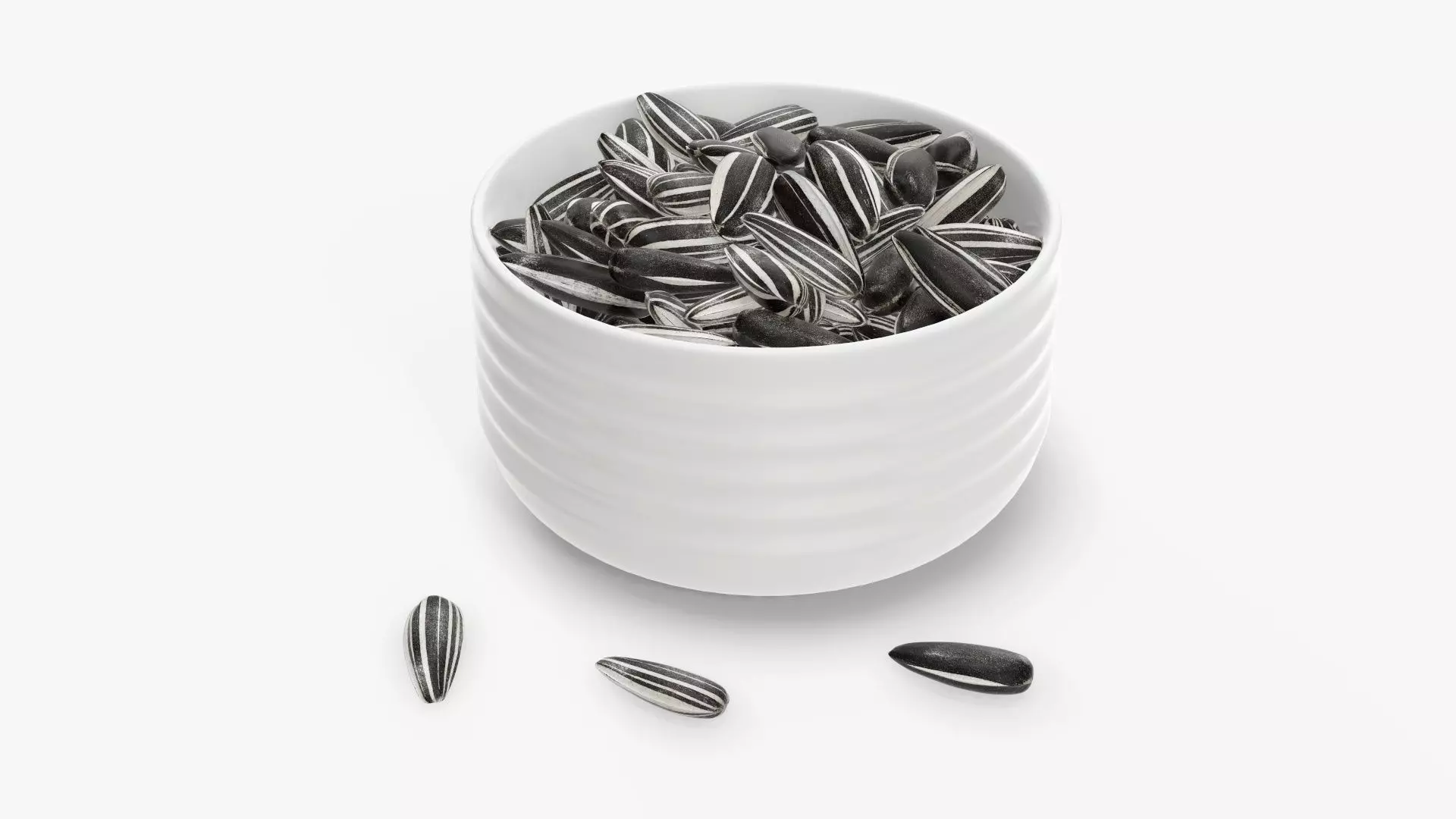 Sunflower seeds in a bowl 01 3D model