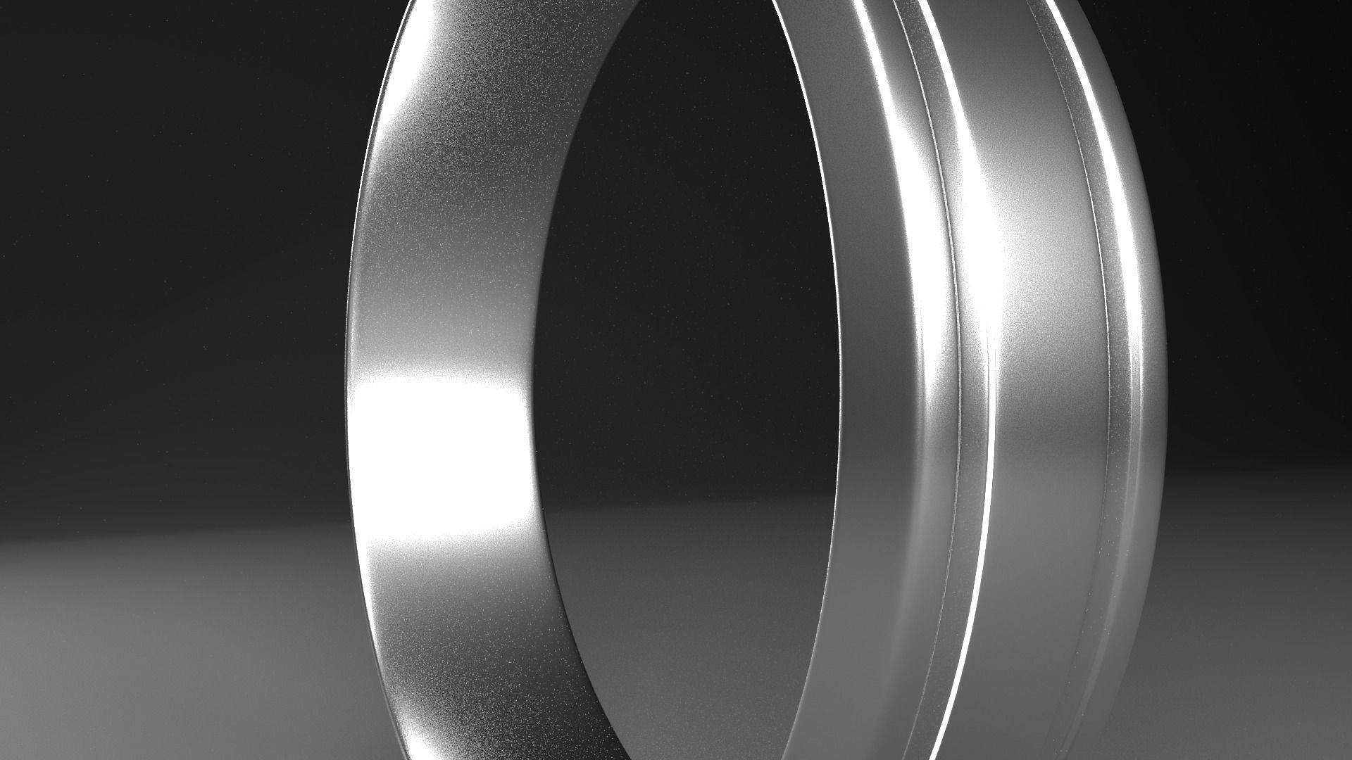 Silver Ring of Man Low-poly 3D model_4