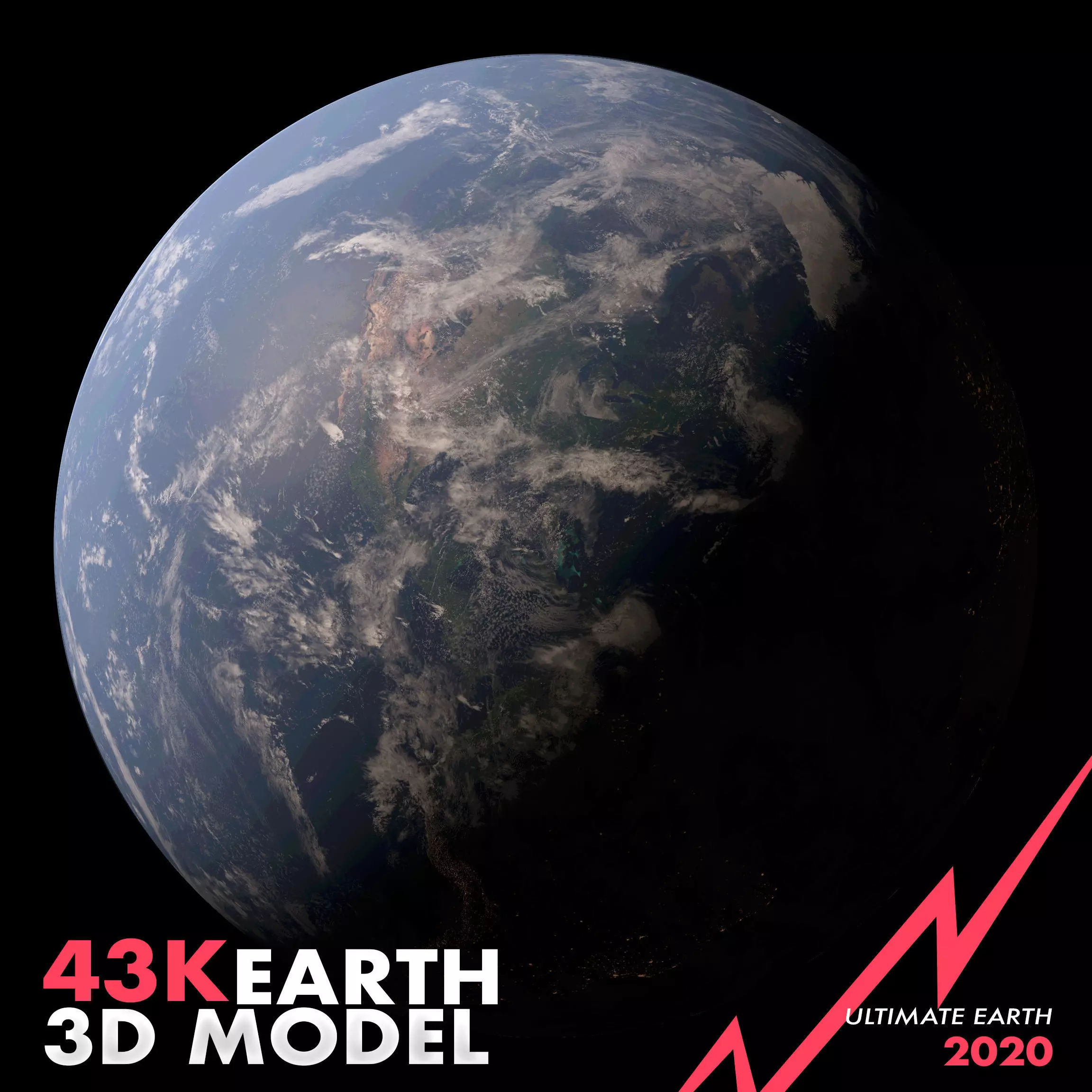 43K Earth Low-poly 3D model_0