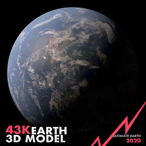 43K Earth Low-poly 3D model