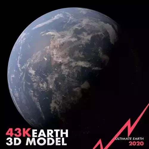43K Earth Low-poly 3D model