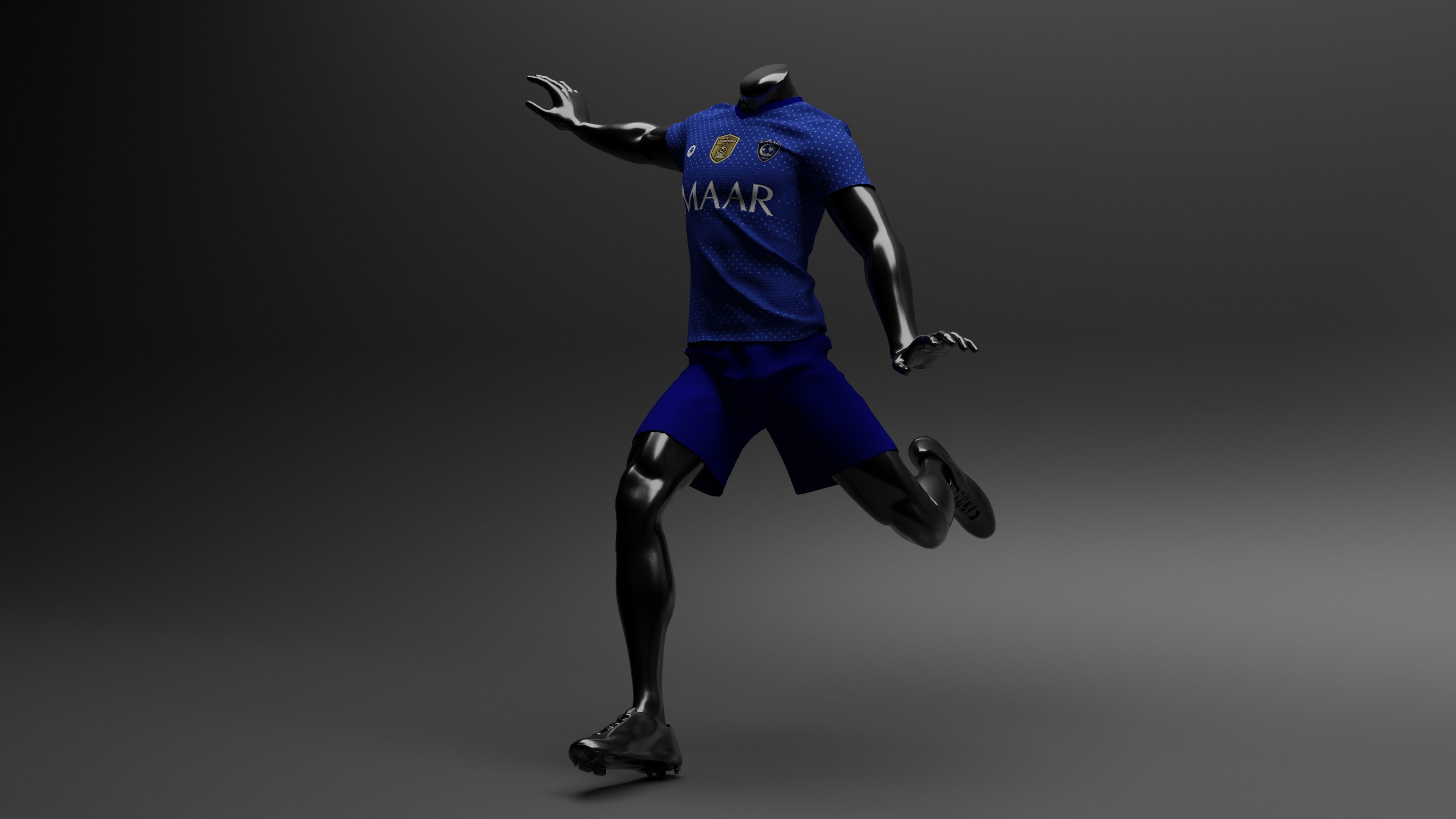 Black mannequin With T Shirt Mockup 3D model_1