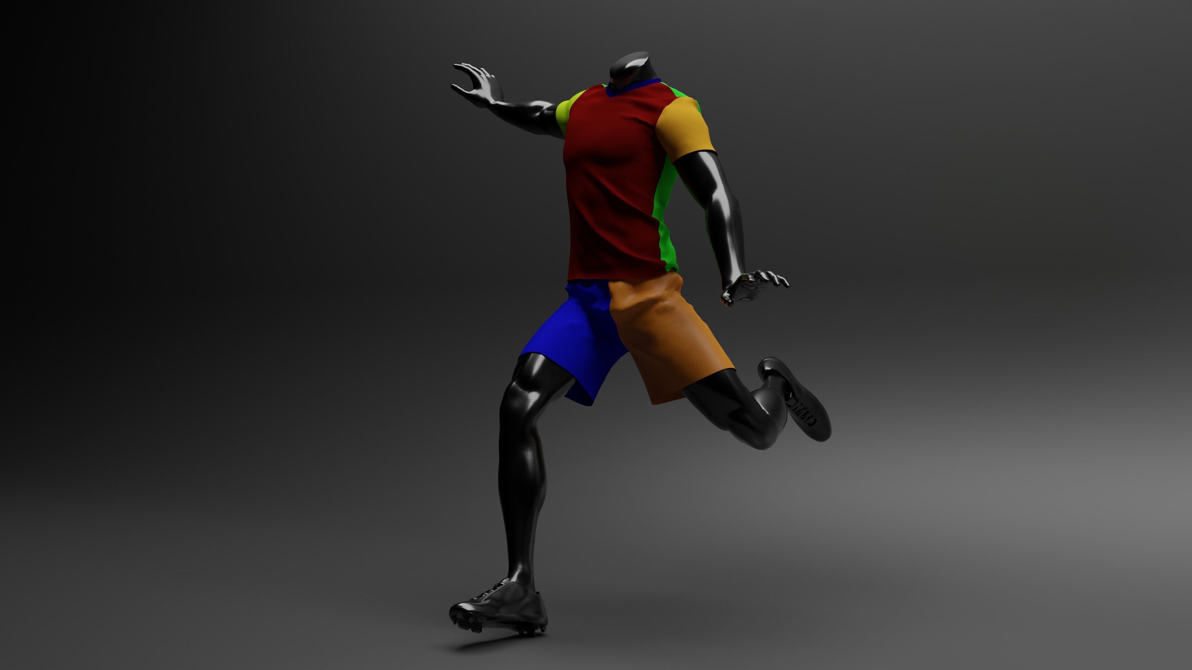 Black mannequin With T Shirt Mockup 3D model_6