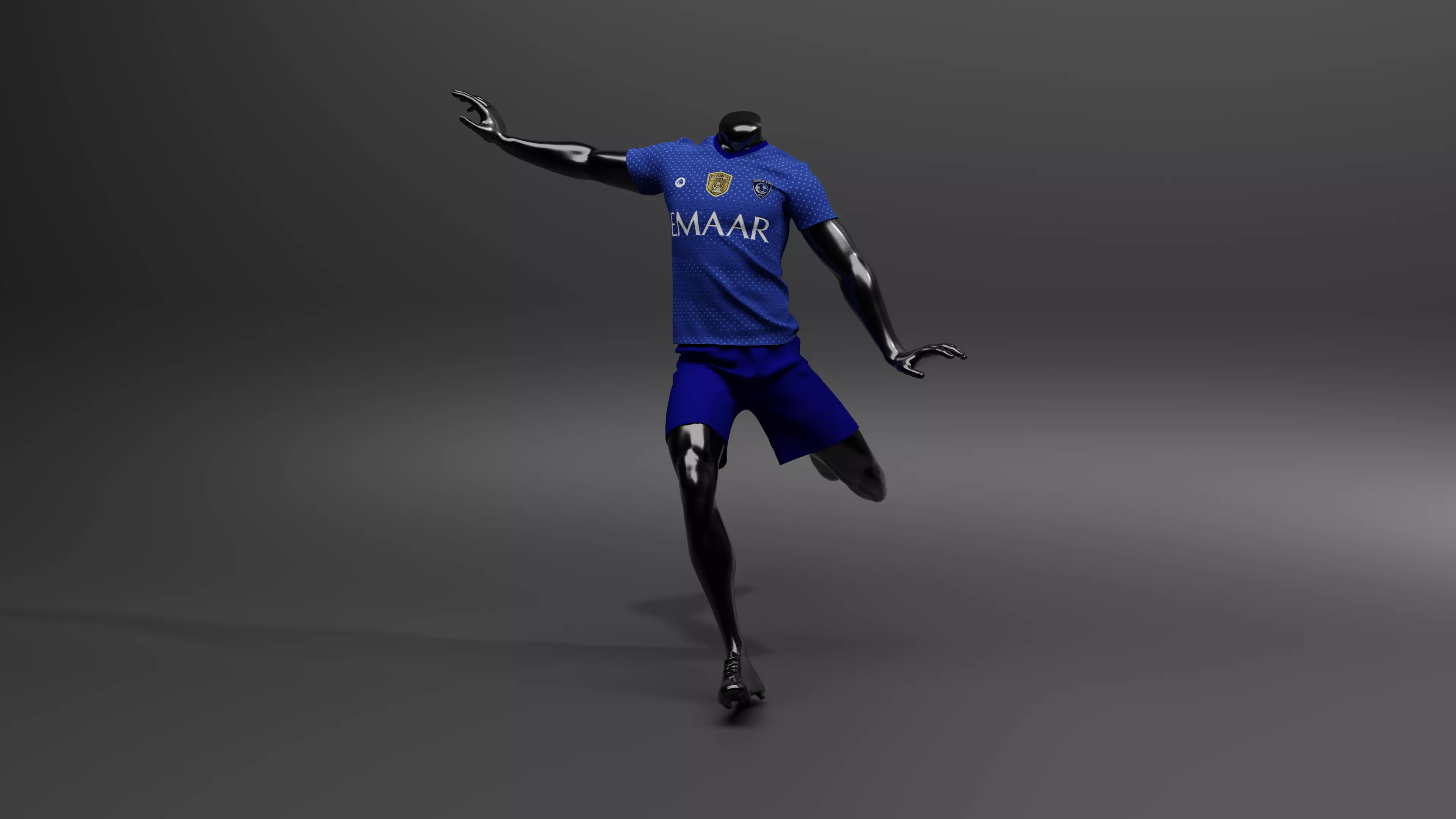 Black mannequin With T Shirt Mockup 3D model_0