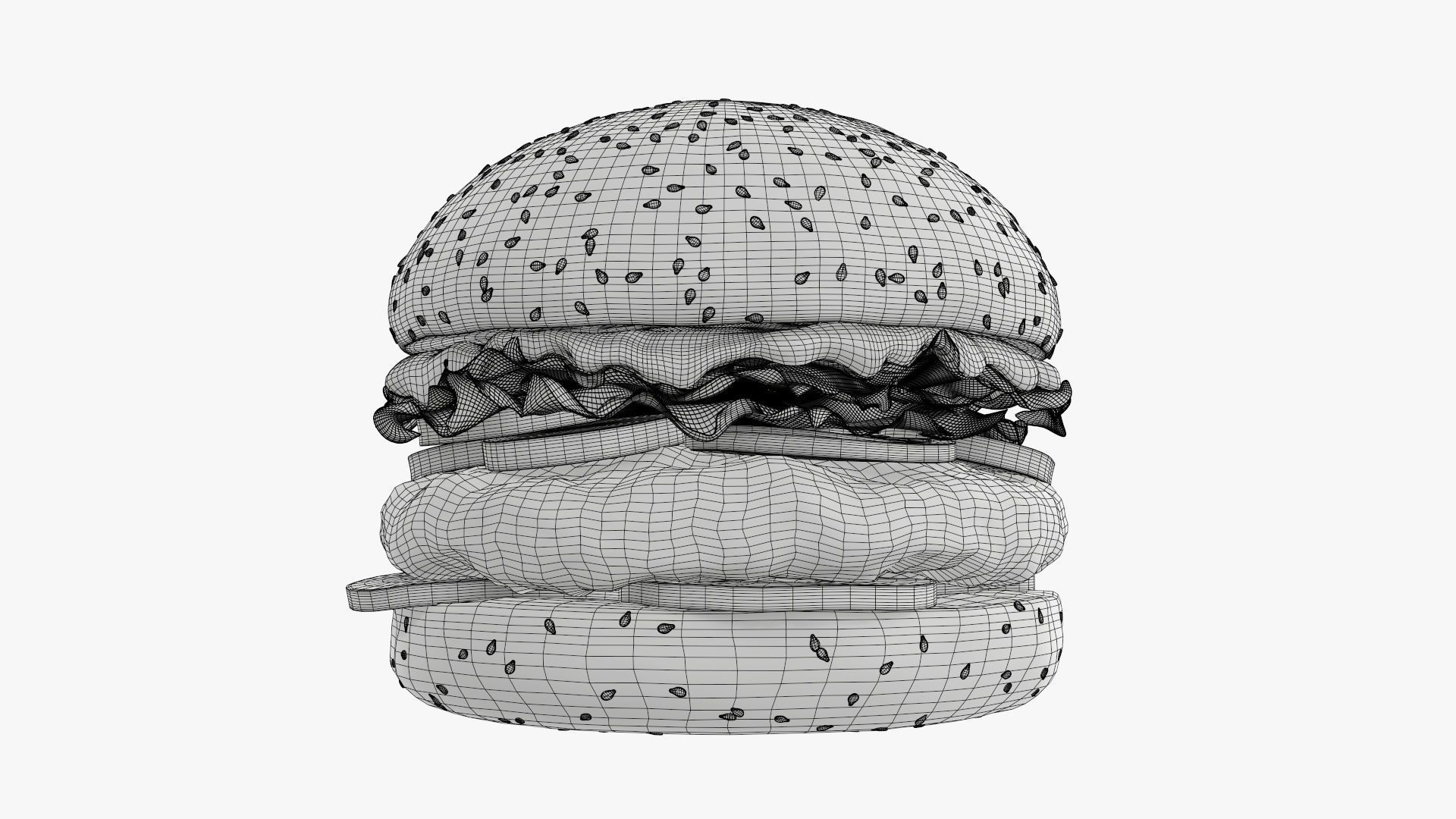 Fast food hamburger 02 3D model_6