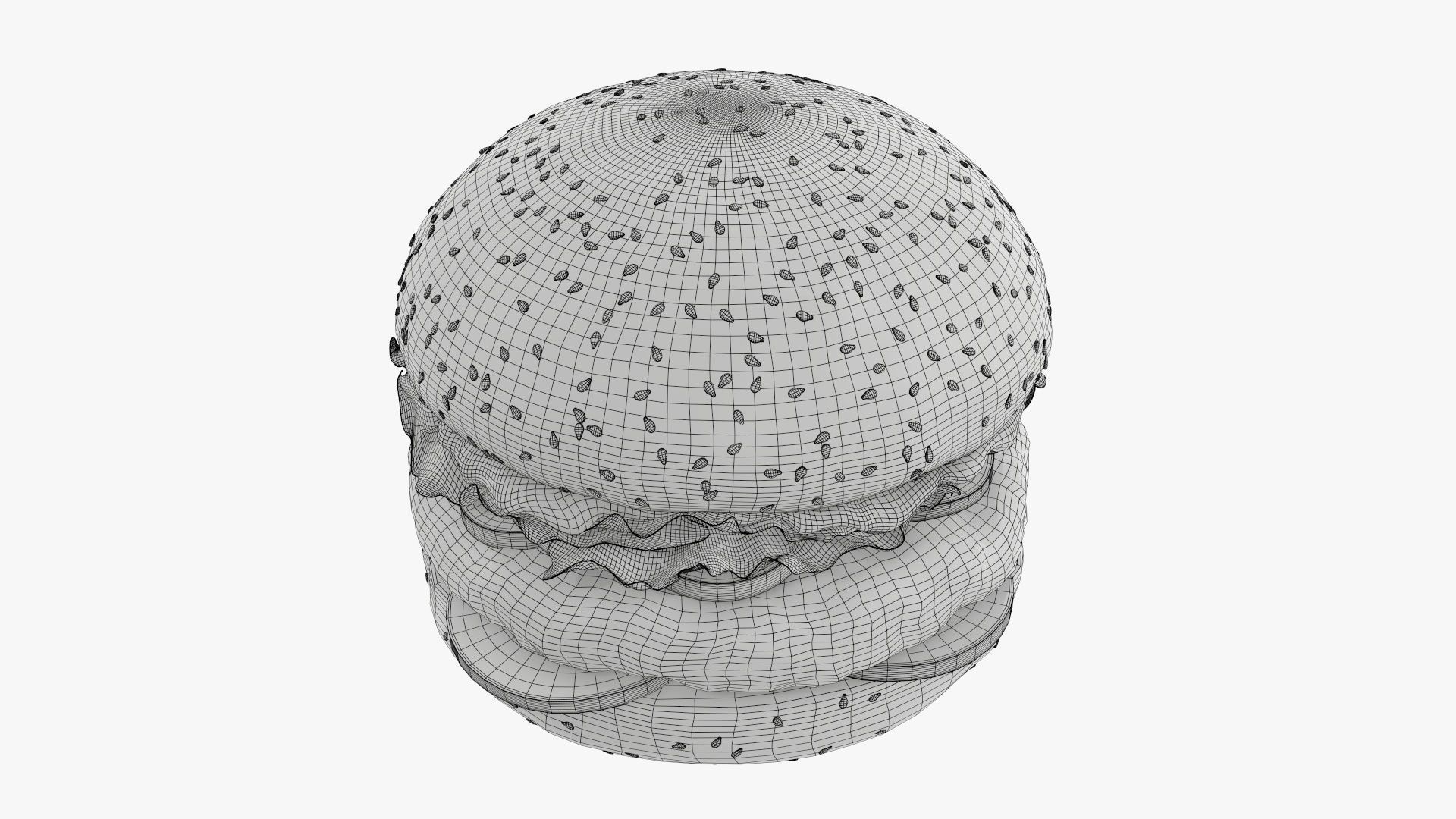 Fast food hamburger 02 3D model_10