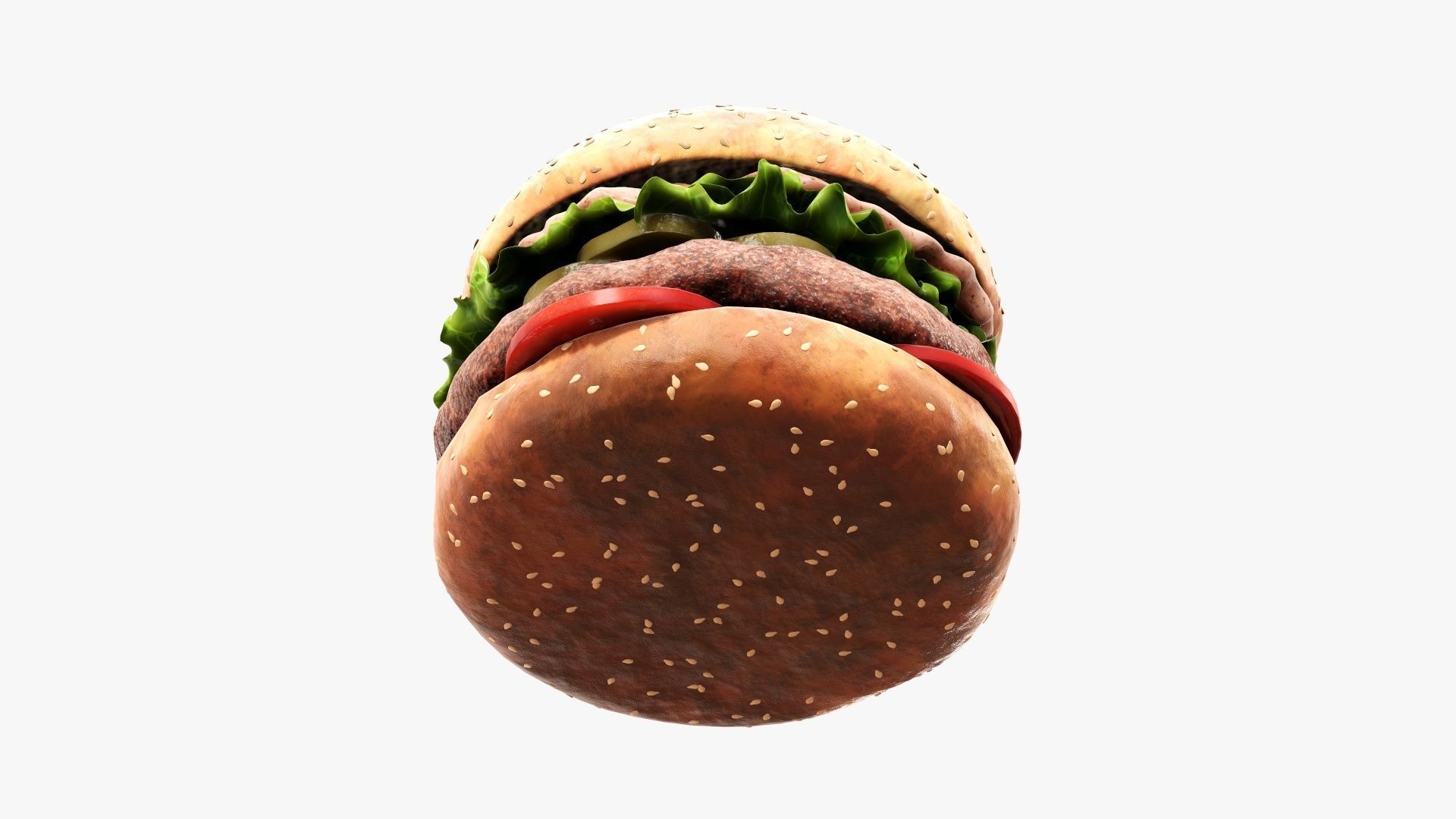 Fast food hamburger 02 3D model_4