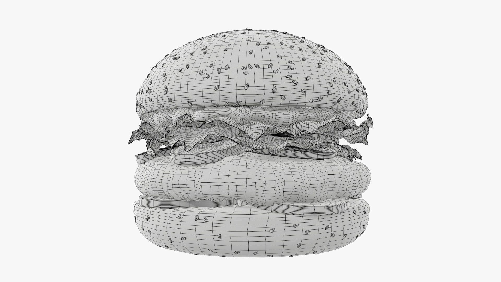 Fast food hamburger 02 3D model_8