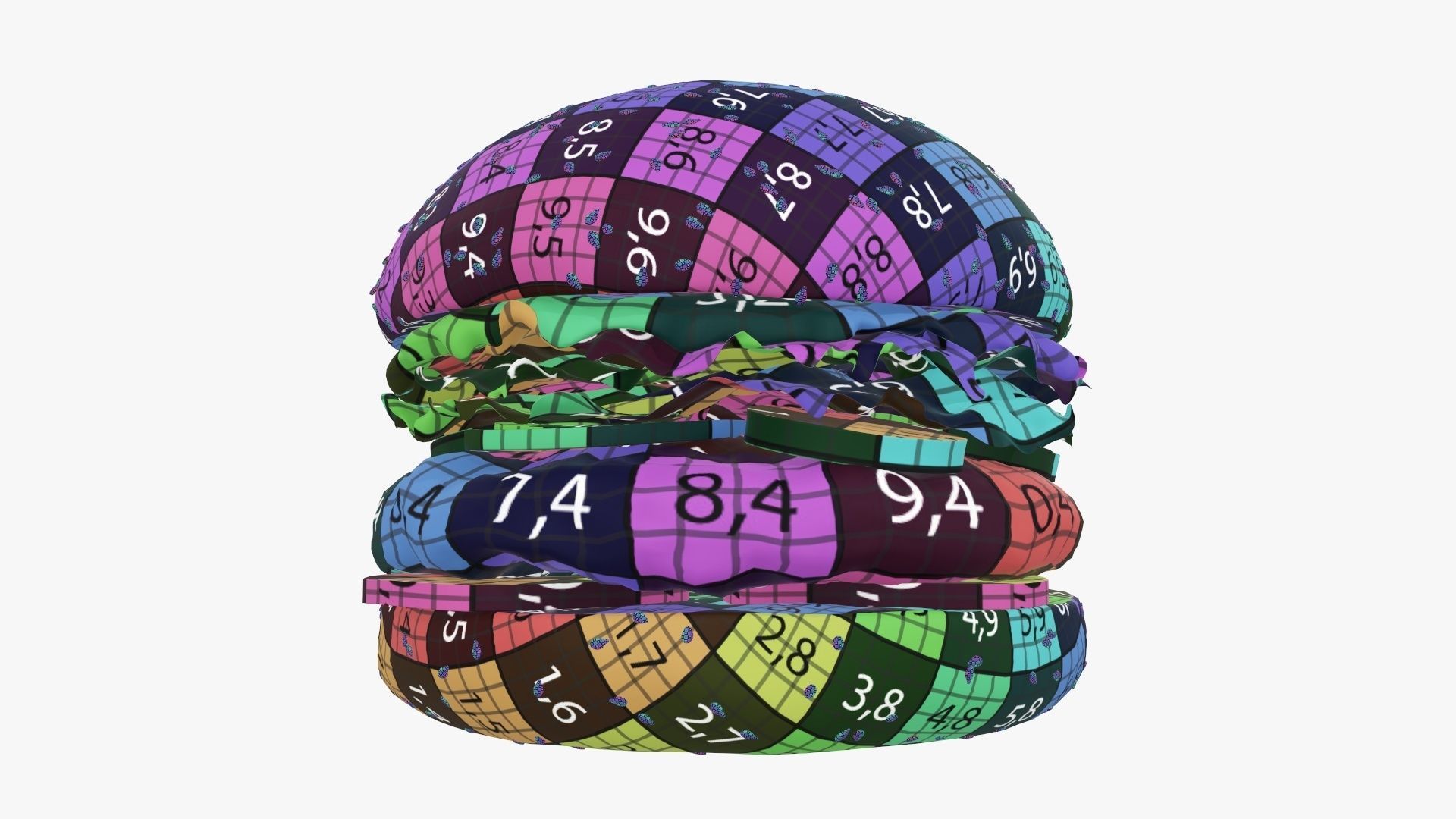 Fast food hamburger 02 3D model_12