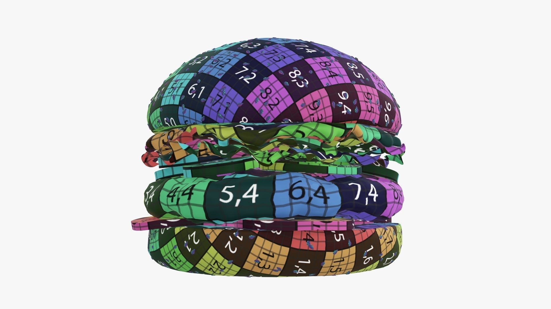 Fast food hamburger 02 3D model_11