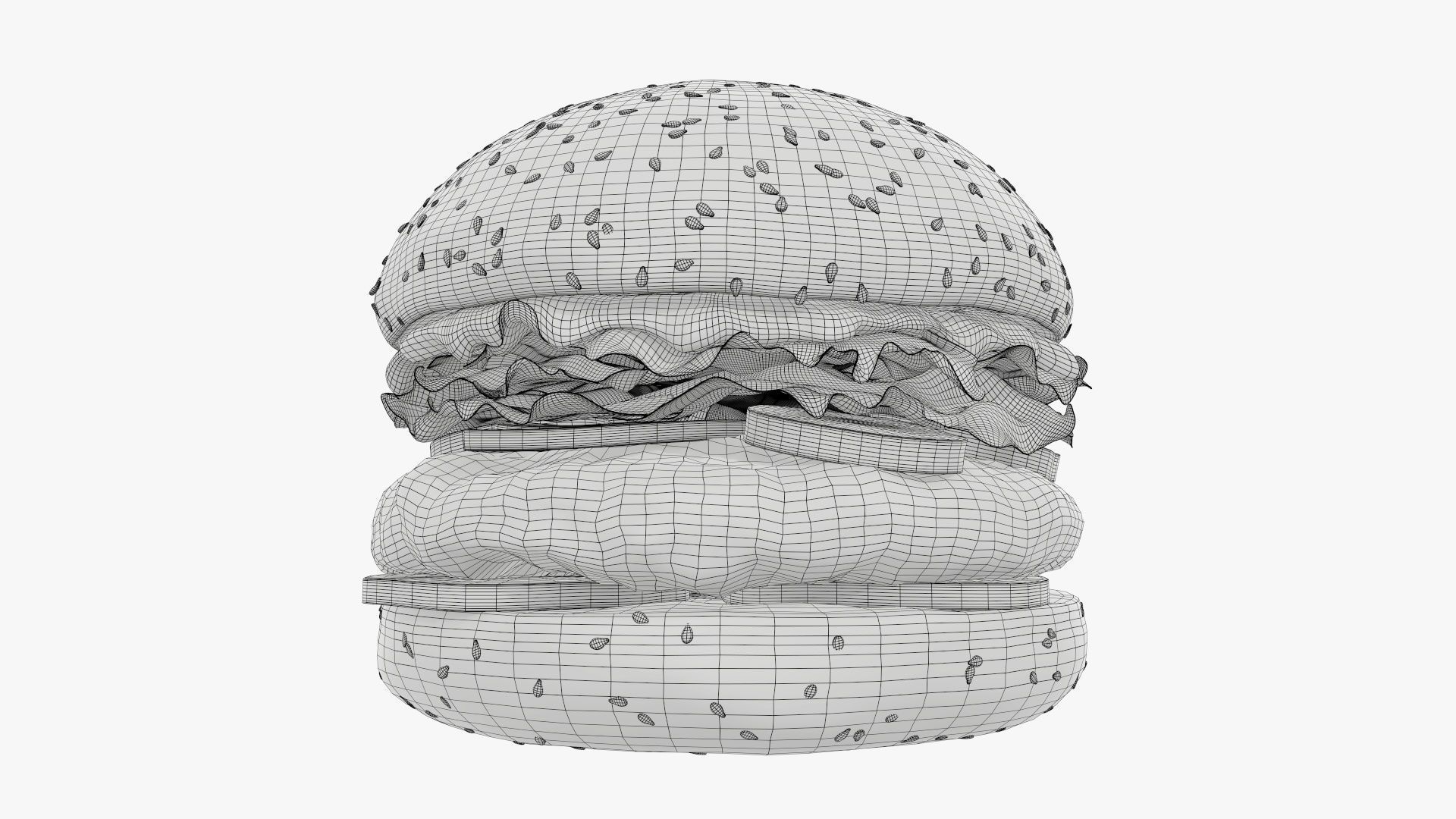 Fast food hamburger 02 3D model_7