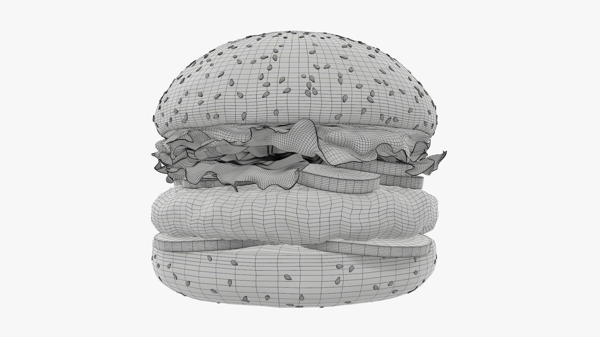 Fast food hamburger 02 3D model_9