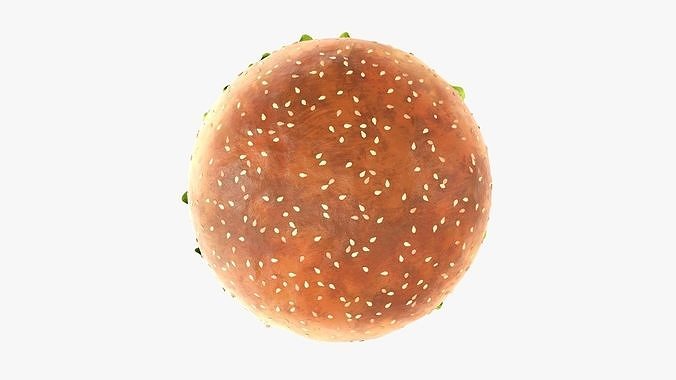 Fast food hamburger 02 3D model 4