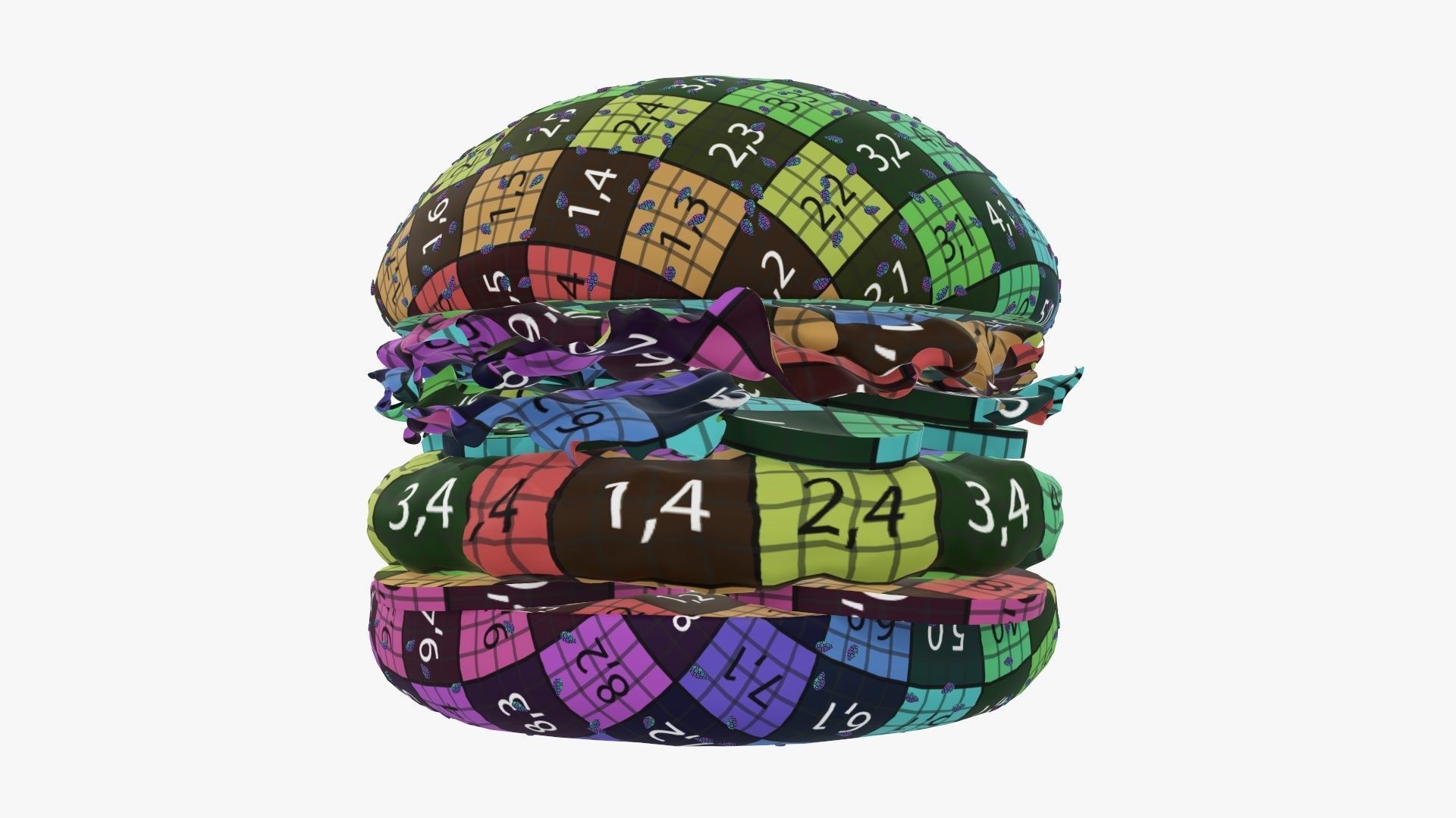 Fast food hamburger 02 3D model_14