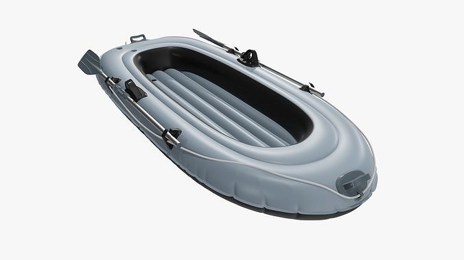 Boat inflatable 01 gray 3D model