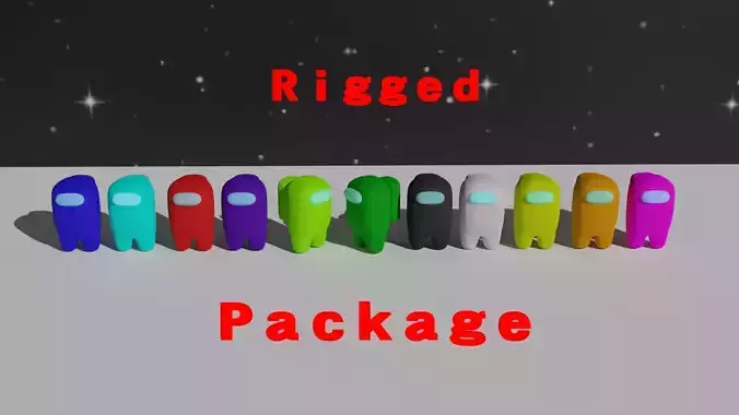 among us character package Free low-poly 3D model among us character package Free low-poly 3D model