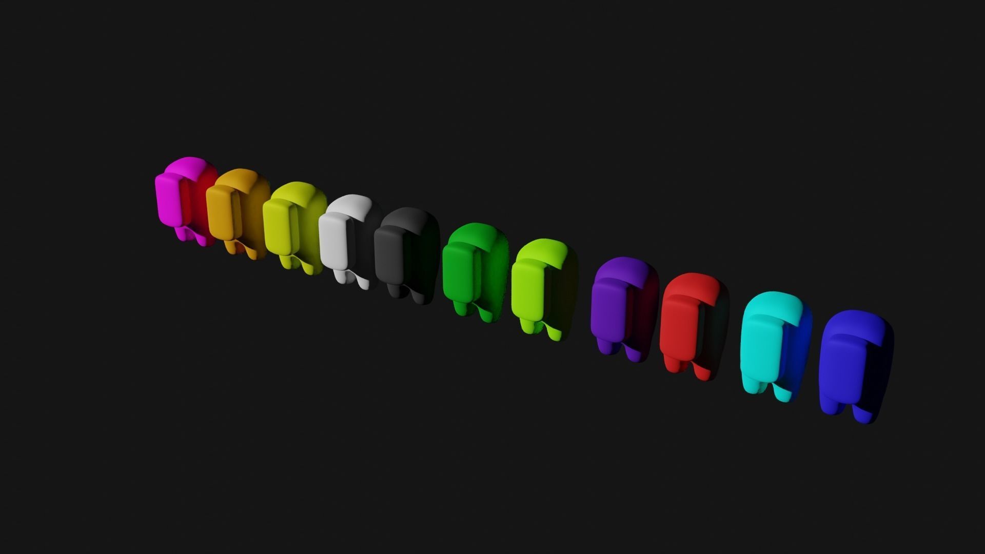 among us character package Free low-poly 3D model_3