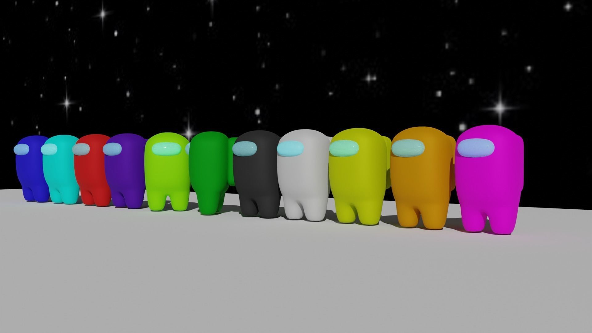 among us character package Free low-poly 3D model_2