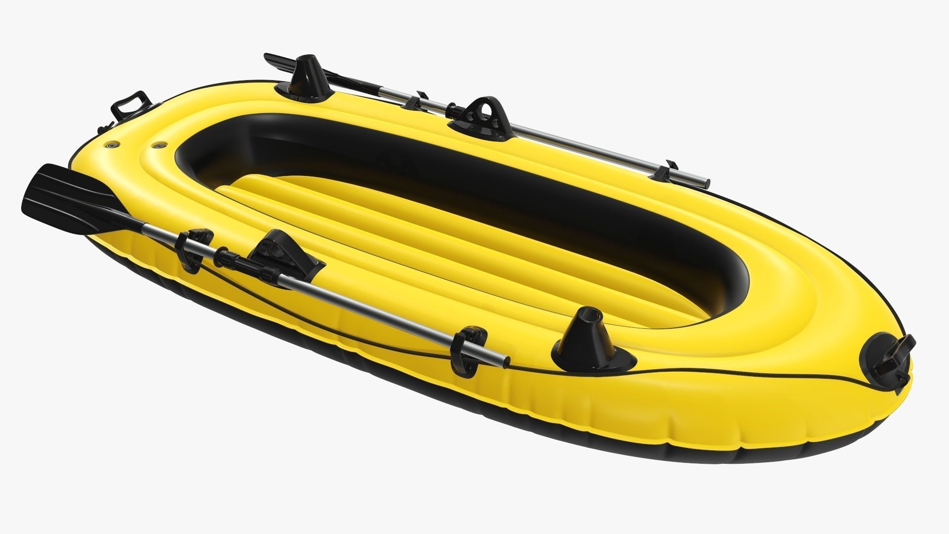 Boat inflatable 01 yellow 3D model_2