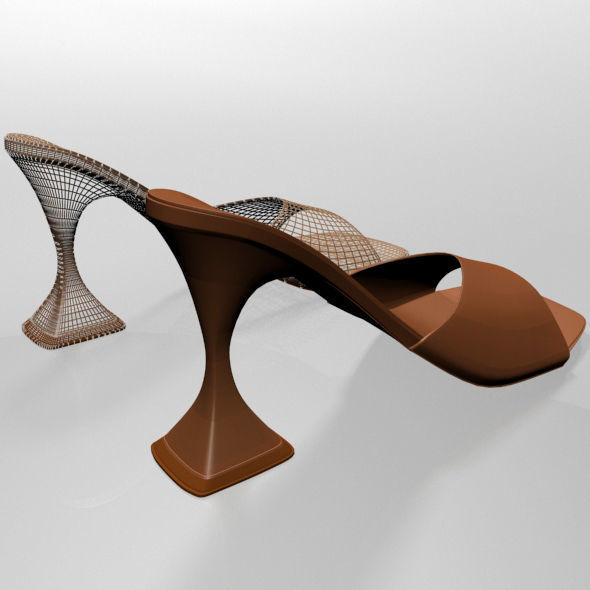 Square-Toe Spool-Heel Sandals 02 3D model_17