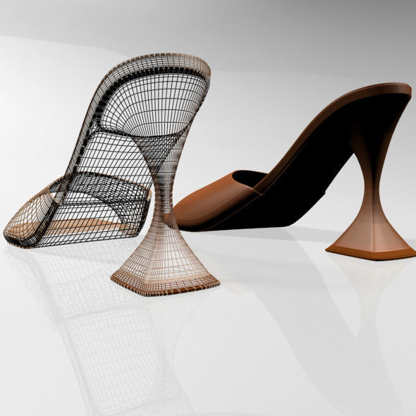 Square-Toe Spool-Heel Sandals 02 3D model_21