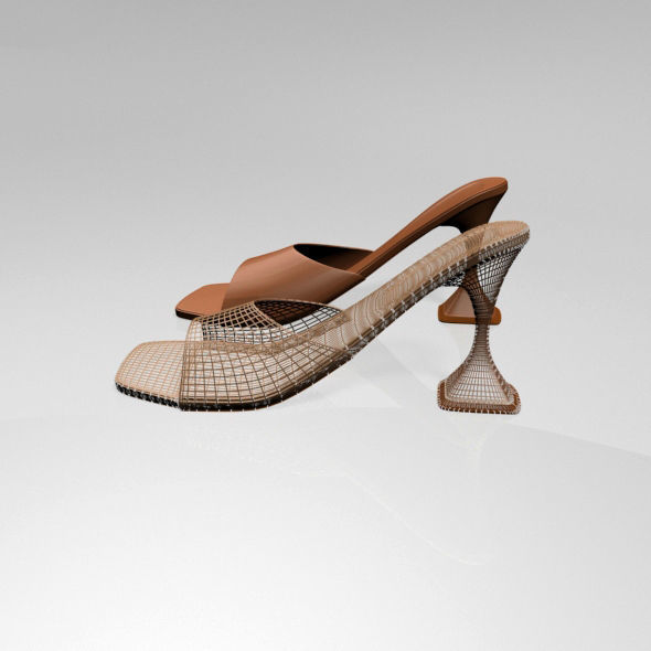Square-Toe Spool-Heel Sandals 02 3D model_10