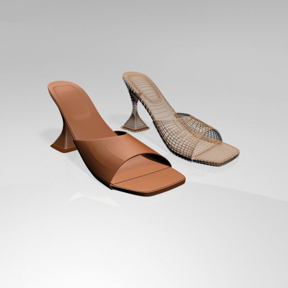 Square-Toe Spool-Heel Sandals 02 3D model_3
