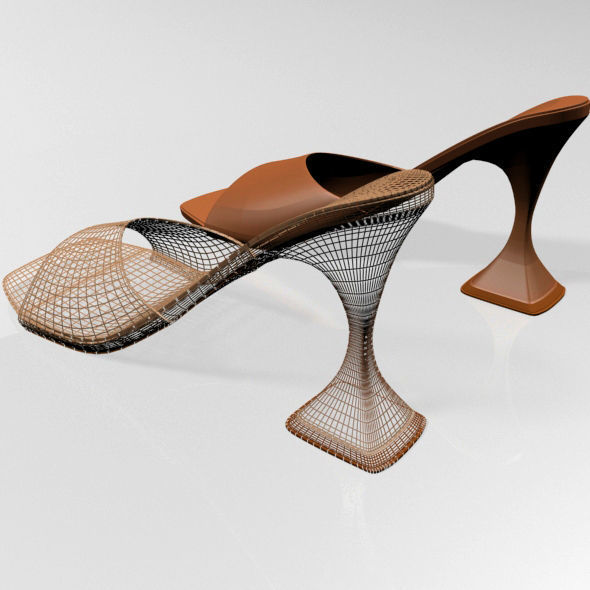 Square-Toe Spool-Heel Sandals 02 3D model_15