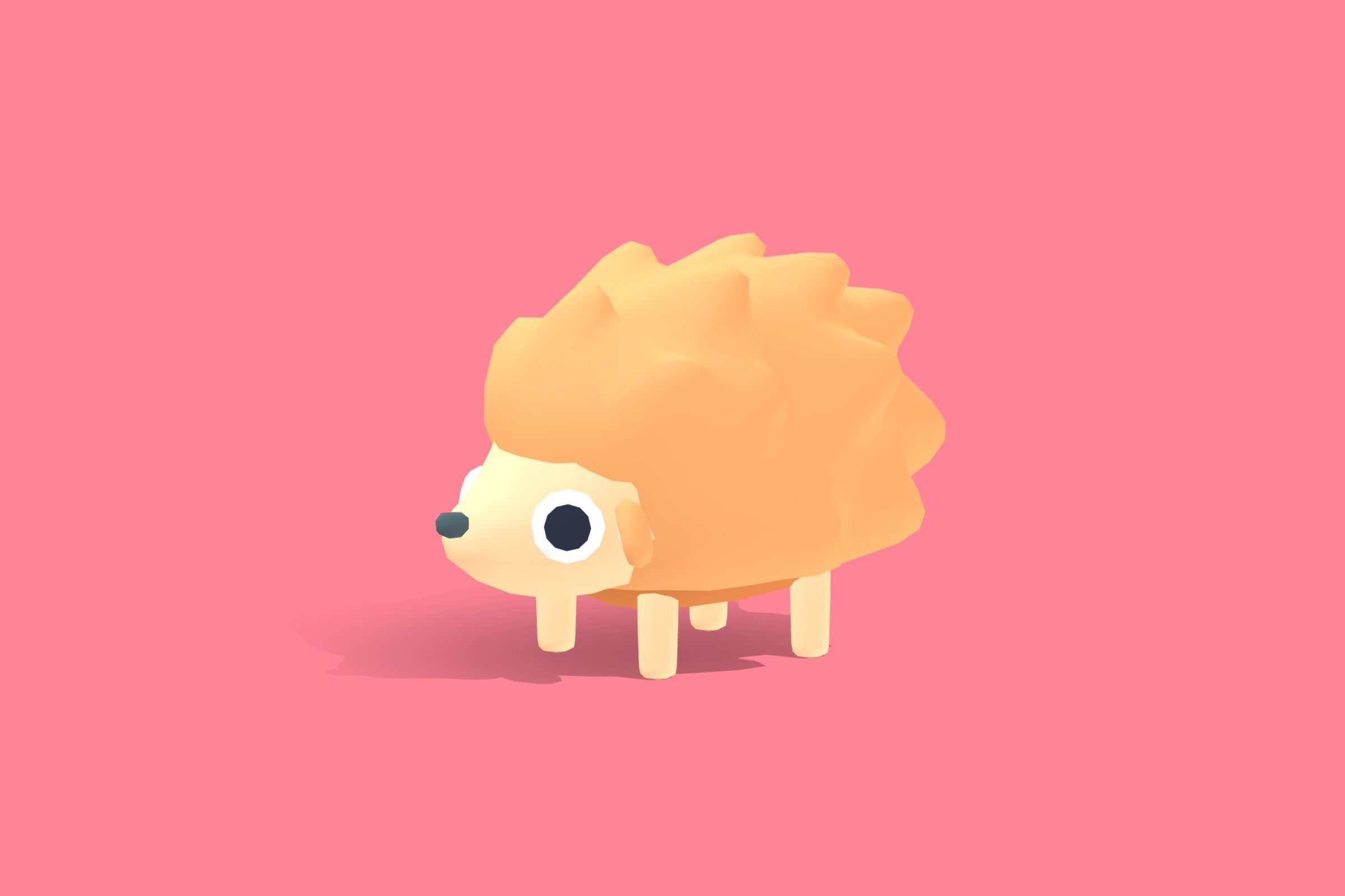 Hedgehog - Quirky Series 3D model_4