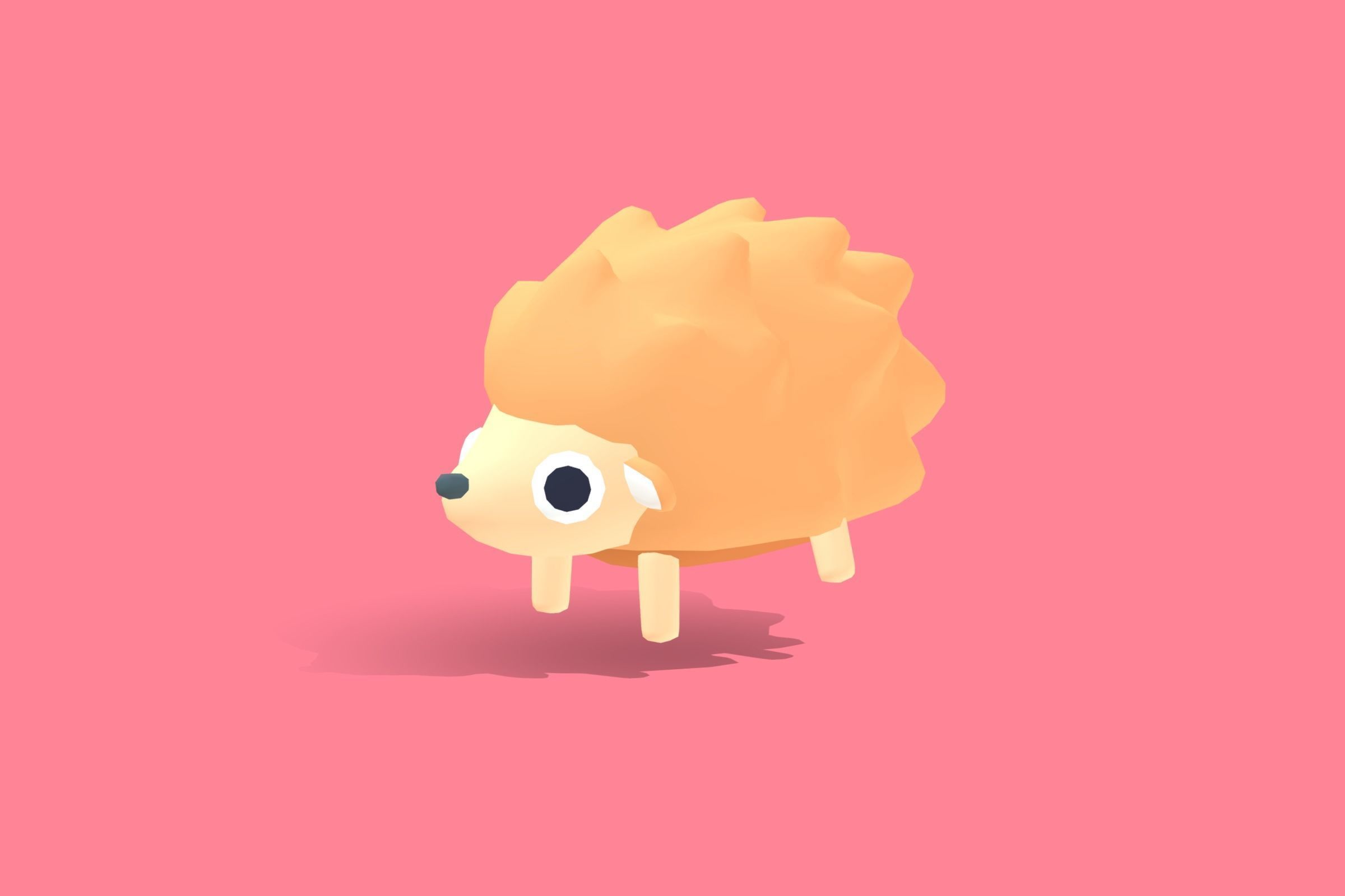 Hedgehog - Quirky Series 3D model_3