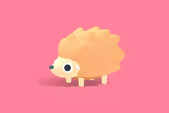 Hedgehog - Quirky Series 3D model