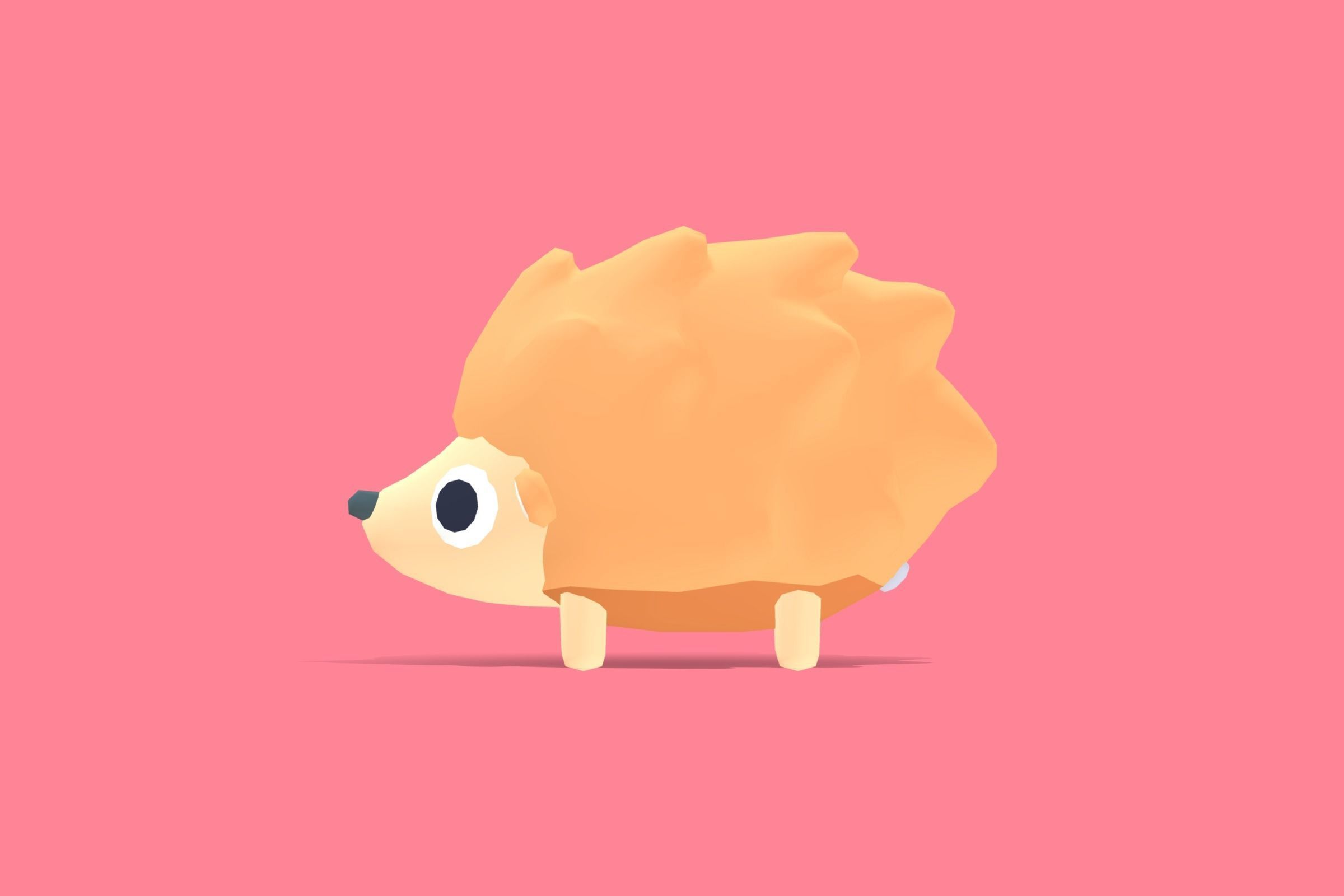 Hedgehog - Quirky Series 3D model_2