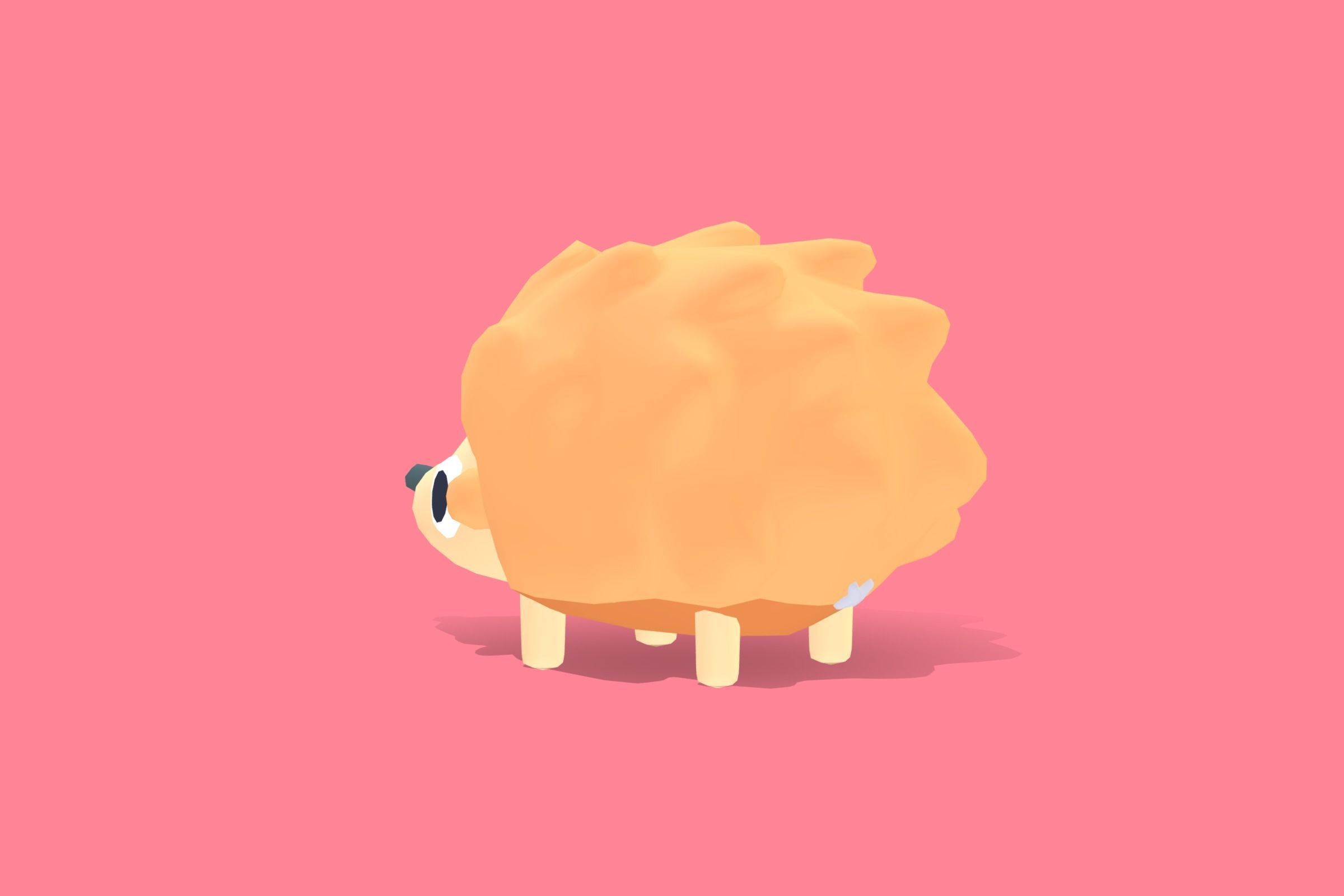 Hedgehog - Quirky Series 3D model_1