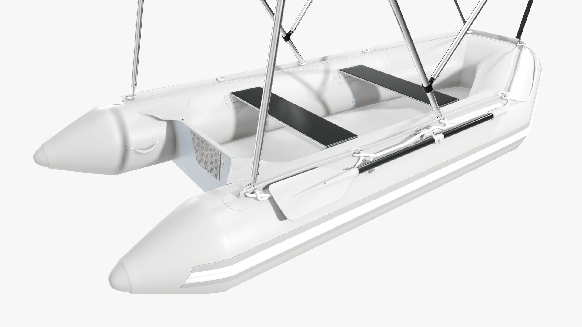 Boat inflatable 03 sunshade 3D model_3