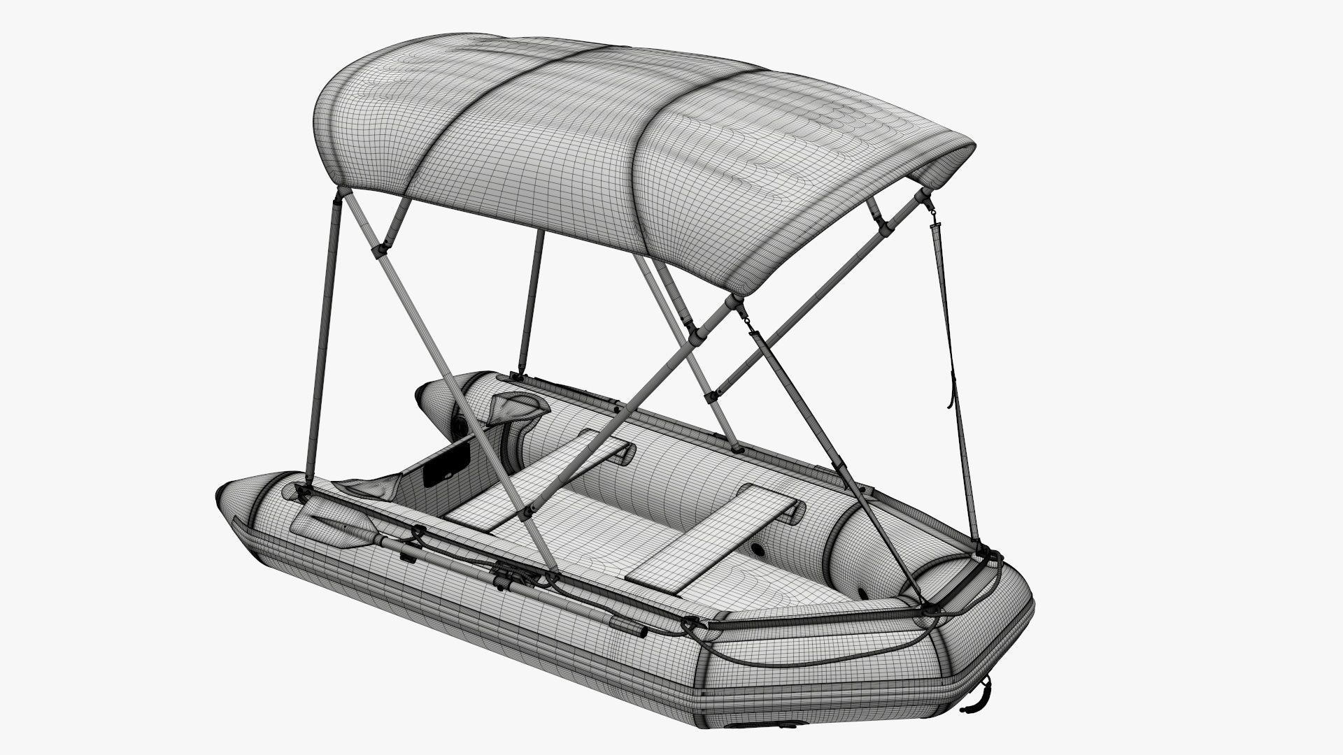 Boat inflatable 03 sunshade 3D model_13