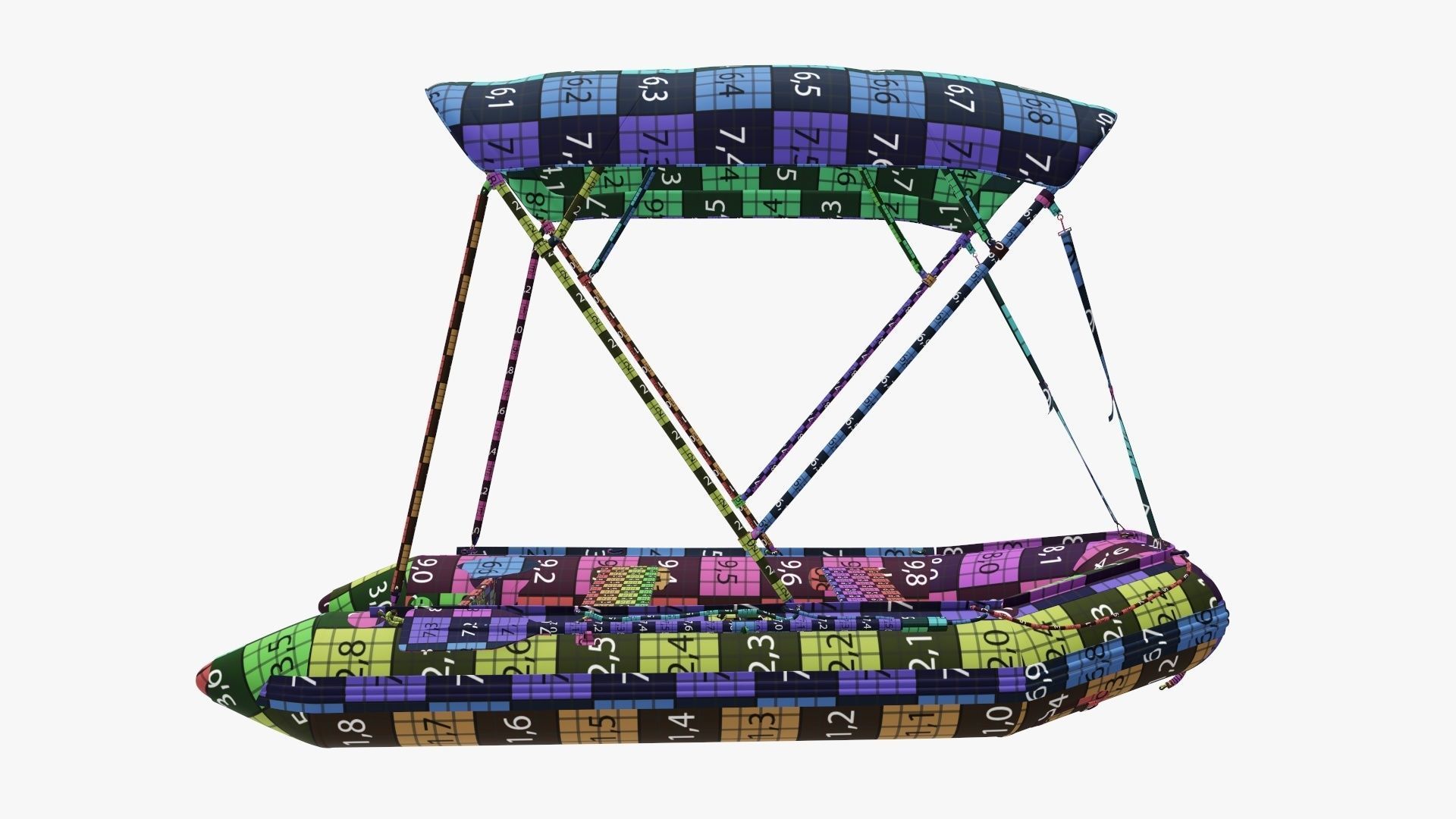 Boat inflatable 03 sunshade 3D model_19