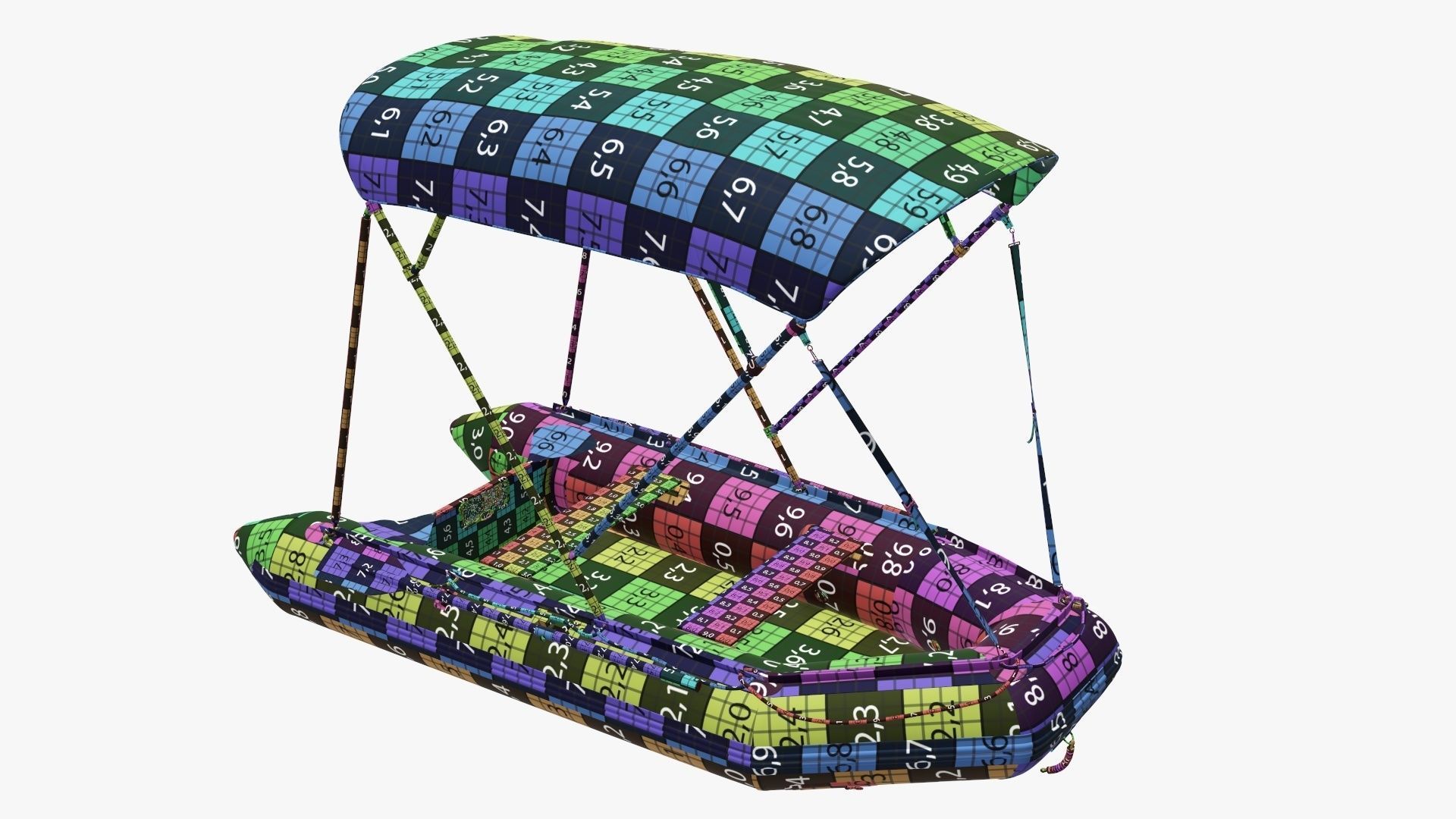 Boat inflatable 03 sunshade 3D model_18