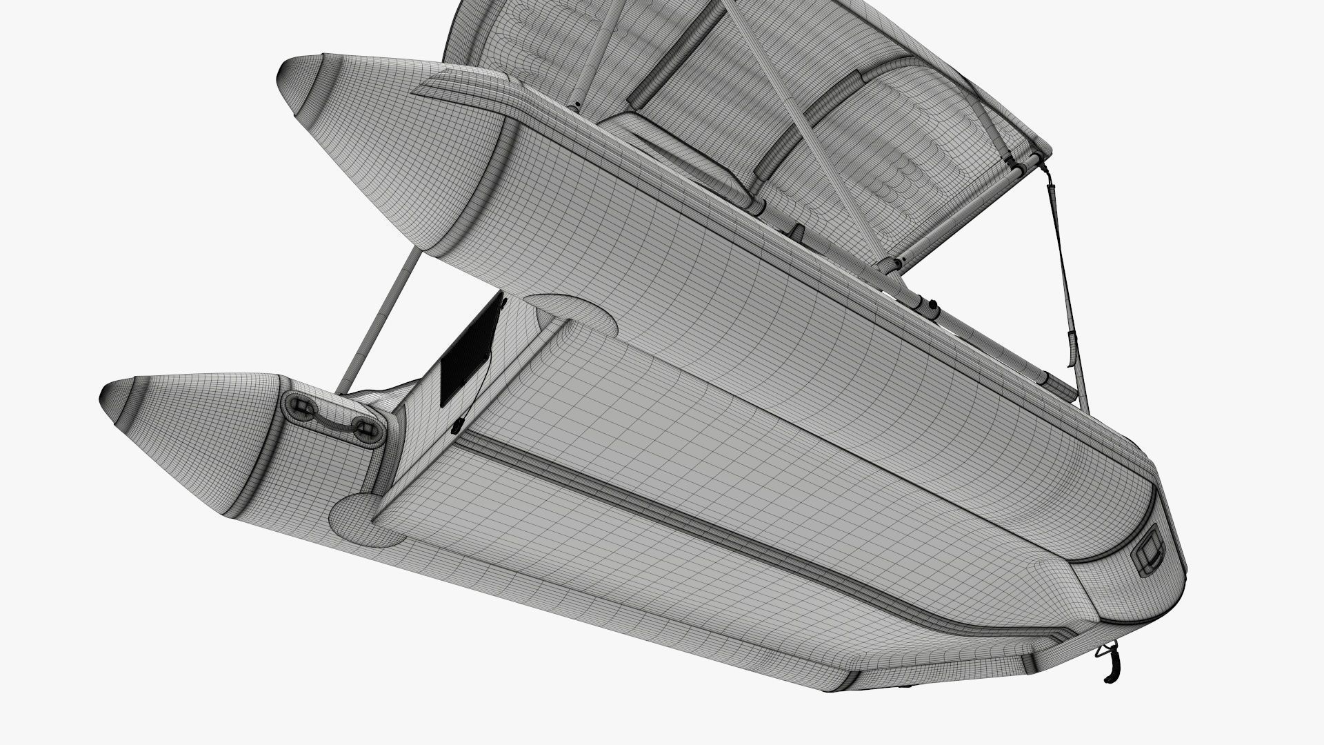 Boat inflatable 03 sunshade 3D model_17