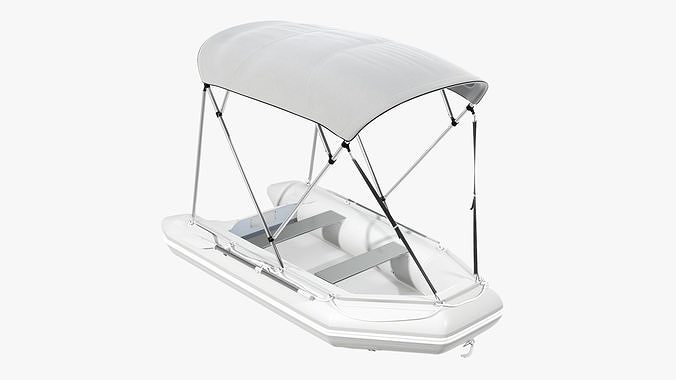 Boat inflatable 03 sunshade 3D model