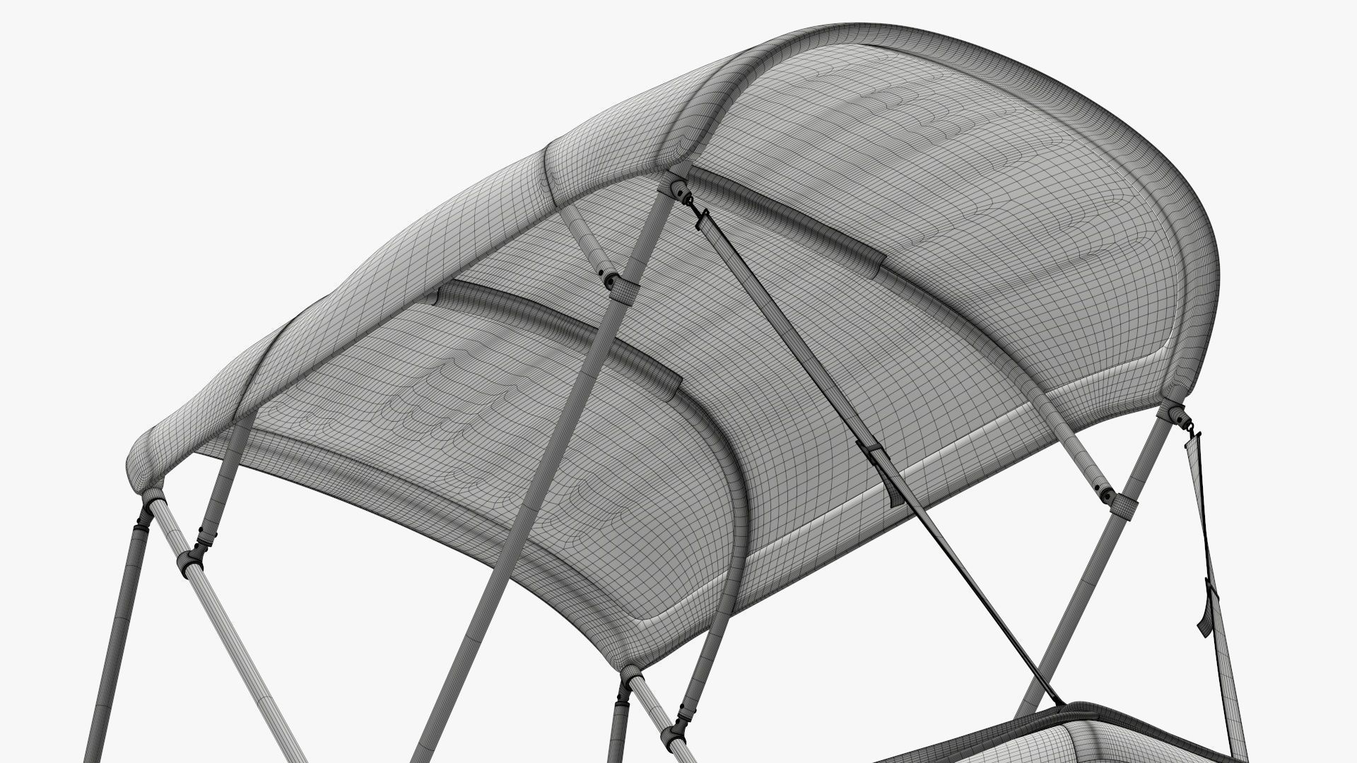 Boat inflatable 03 sunshade 3D model_16